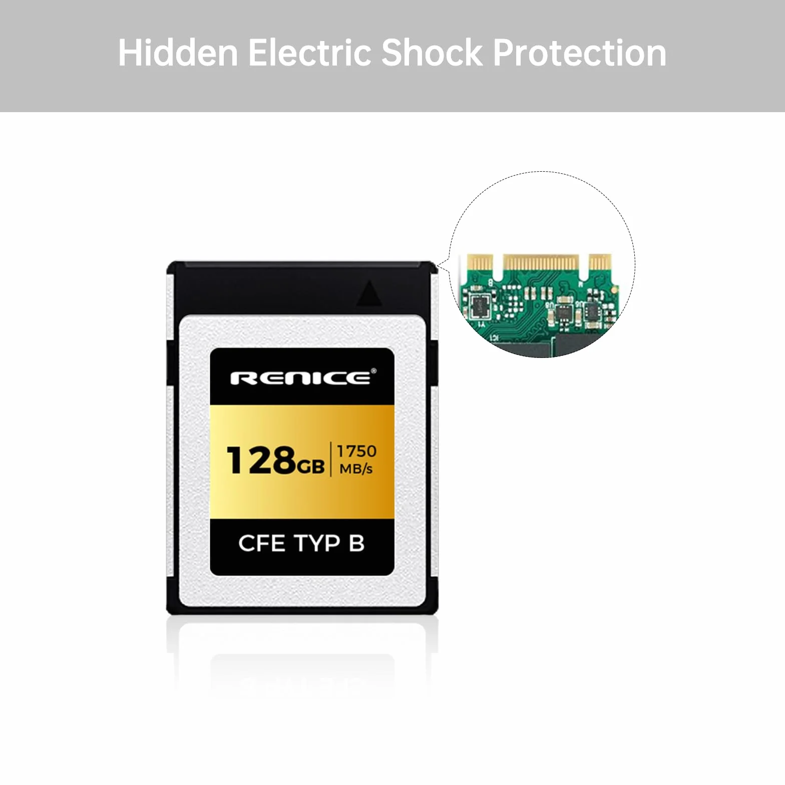 RENICE Karta Compactflash CFexpress Typ B 128GB Ciągłe odtwarzanie 1750MB/S Ciągłe pisanie 1500MB/S przyjmowanie trybu PCIe pSLC obsługa wideo w 8K dla profesjonalnego fotografa kamery