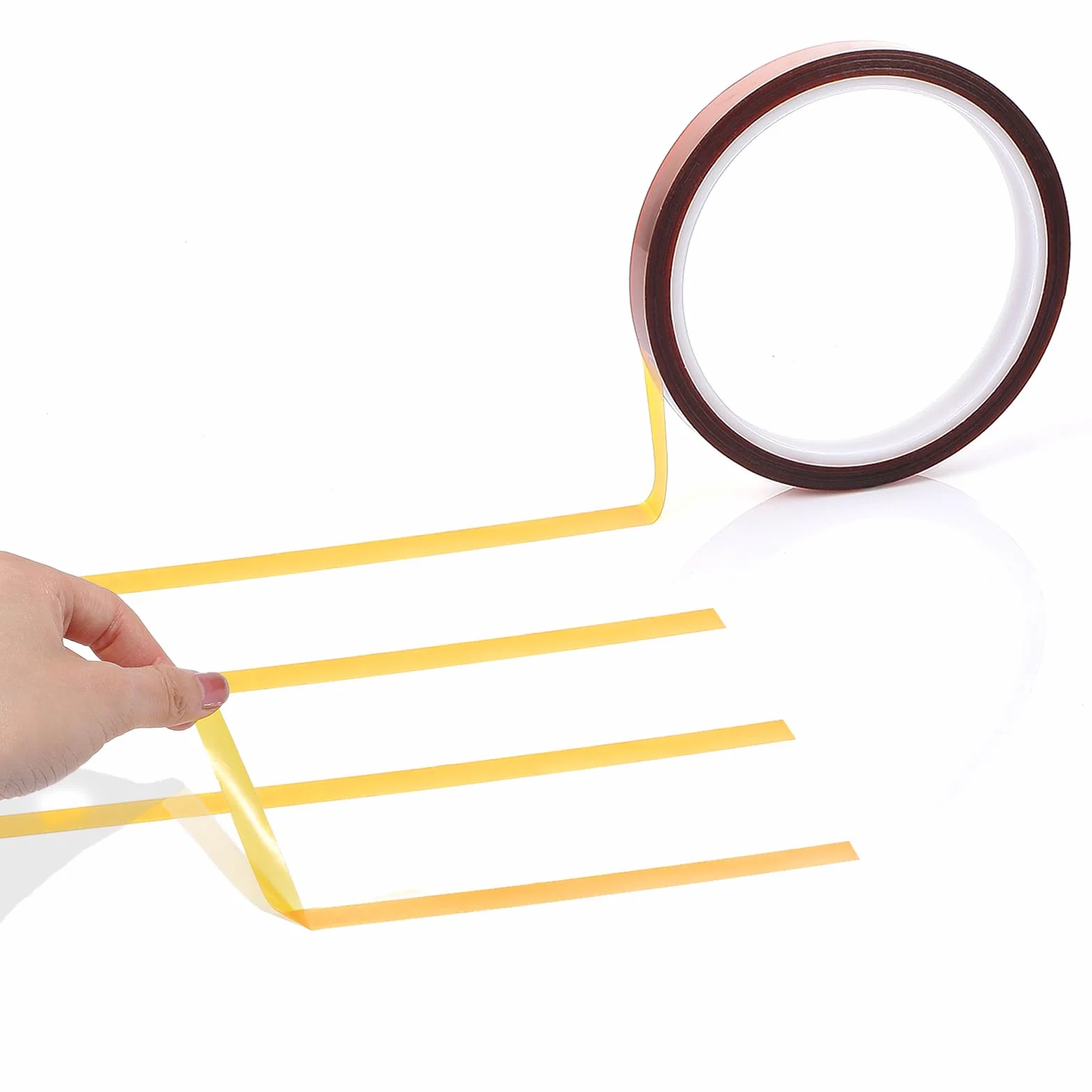 taśma Kapton, odporna na wysokie temperatury, do druku 3D, lutowania sublimacji, 2 rolki, 10 mm x 33 m