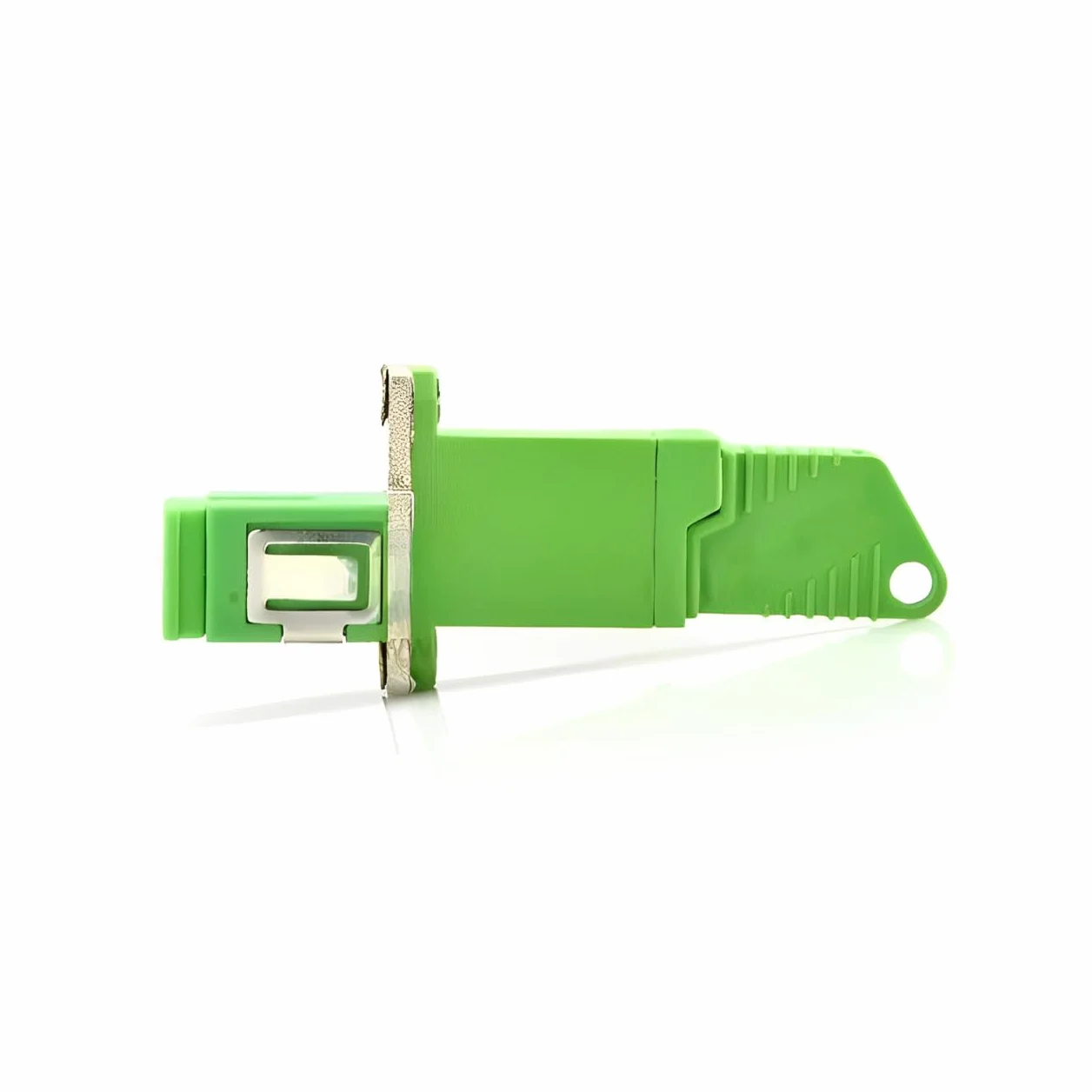Elfcam - Adapter światłowodowy Simplex E2000/APC żeński na SC/APC żeński, zestaw 1 szt