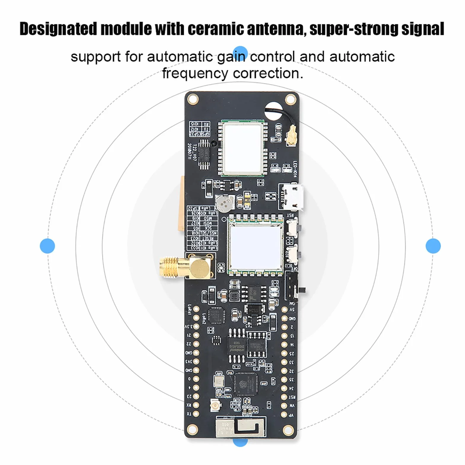 ERP32 bezprzewodowa płytka modułu WiFi, do TTGO T-Beam ESP32 LoRa 433 MHz bezprzewodowa płyta modułu GPS REV1 z podstawą baterii