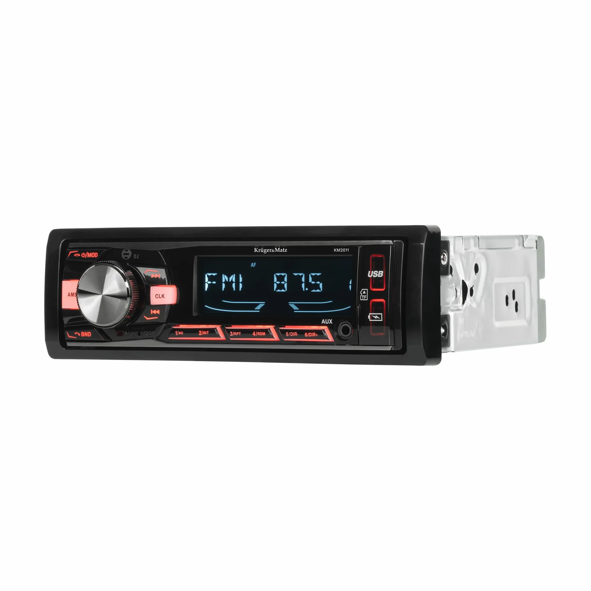 Kruger&Matz Radio Samochodowe 1-DIN Bluetooth Equalizer AUX KM2011