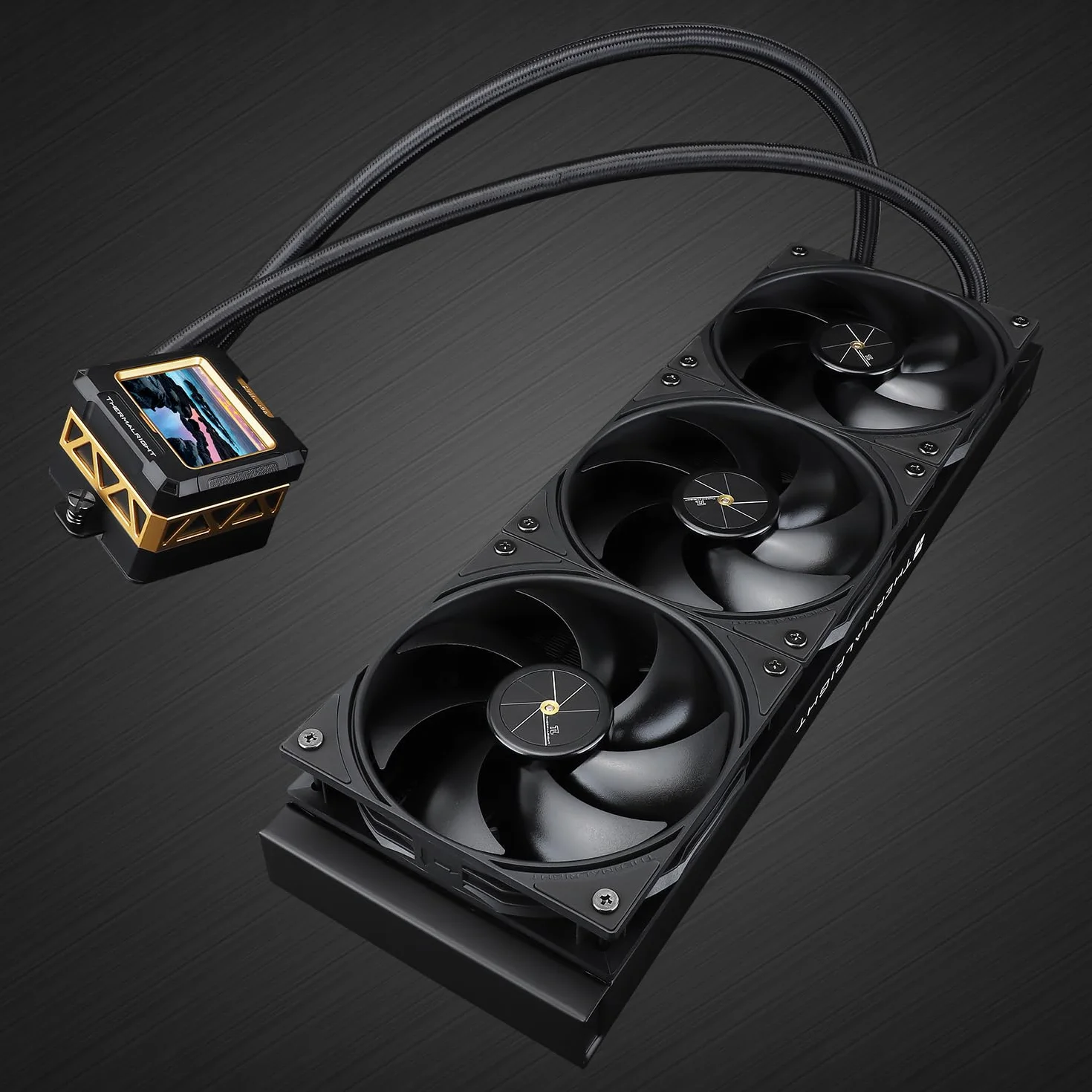 Thermalright FW 360 Czarny procesor, chłodzenie wodne, chłodzenie 360 AIO, ekran LCD o rozdzielczości IPS 320 x 240, chłodnica procesora AMD/Intel LGA1700/AM4/AM5, AIO Chłodzenie wodą