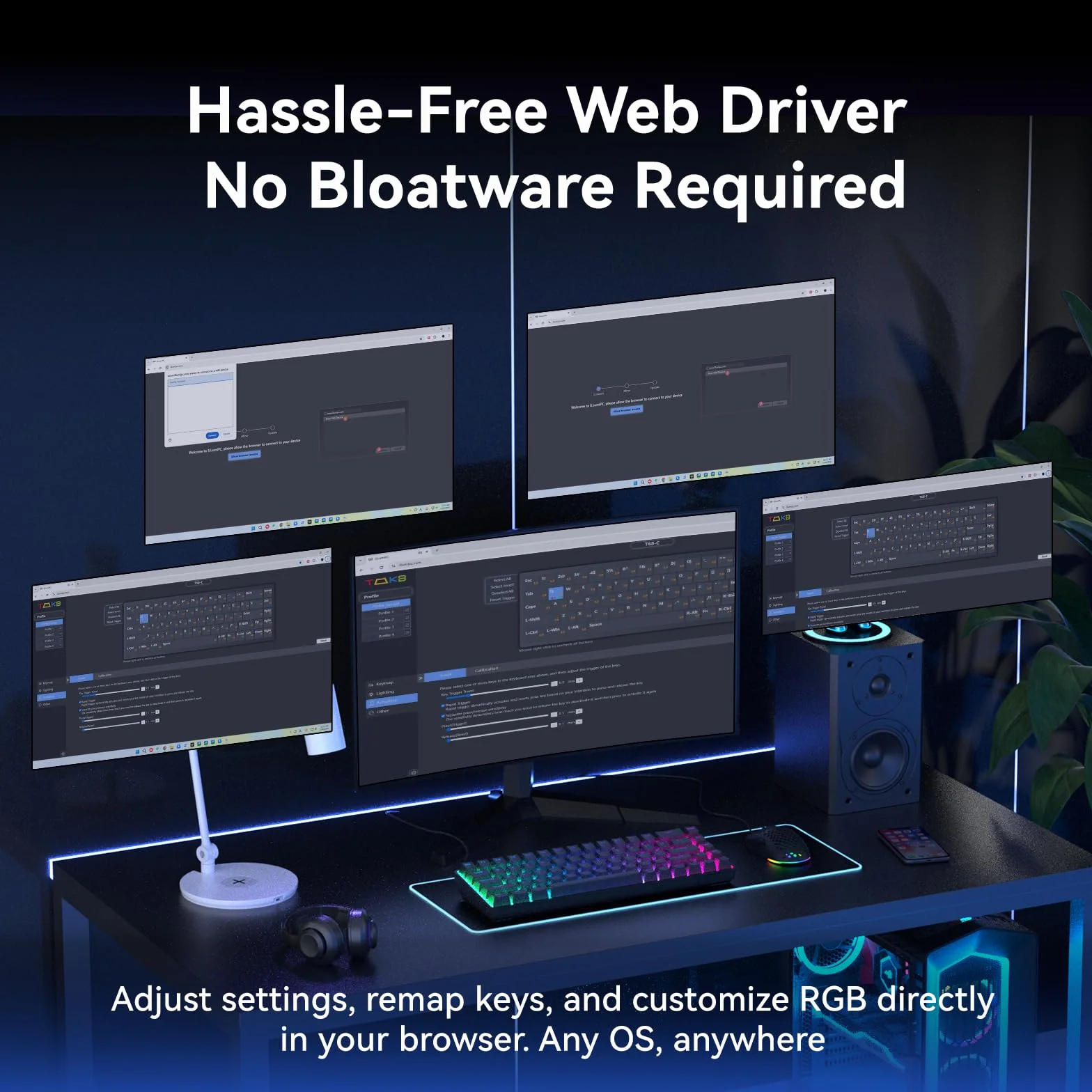 Dierya DK68C HE Rapid Trigger mechaniczna klawiatura gamingowa magnetyczna RGB USB-C 68 klawiszy N-Key