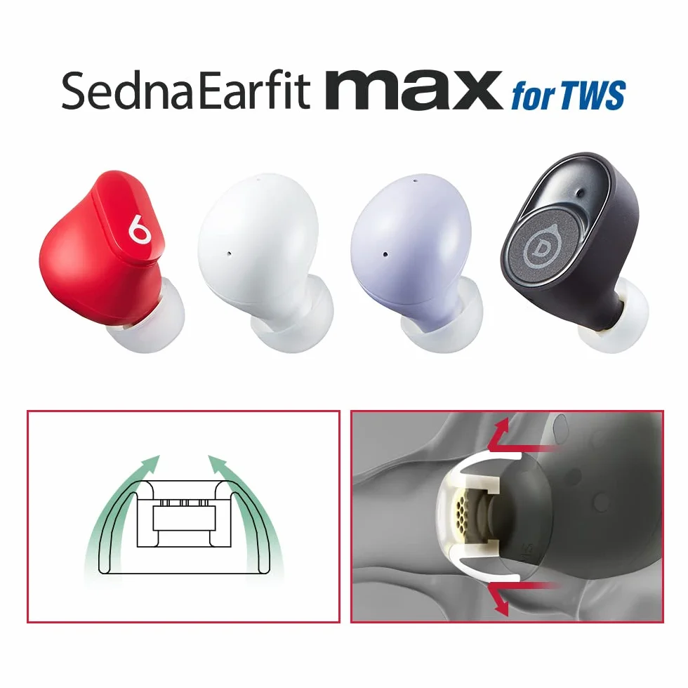 AZLA SednaEarfit MAX dla TWS 3 pary (M/ML/L)