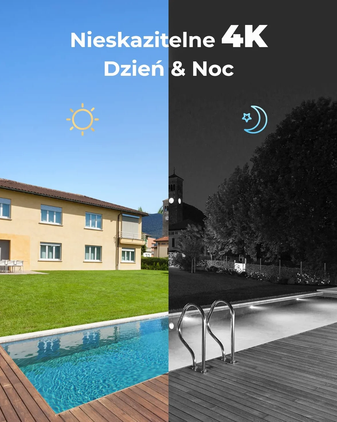 Reolink Zestawy kamer CCTV 16CH 4K PoE, 8-częściowe kamery IP 8MP wykrywanie osób/pojazdów Zewnętrzne, H.265 4K NVR, HDD 4TB, wodoodporne nagrywanie całodobowe noktowizja, RLK16-800D8-A