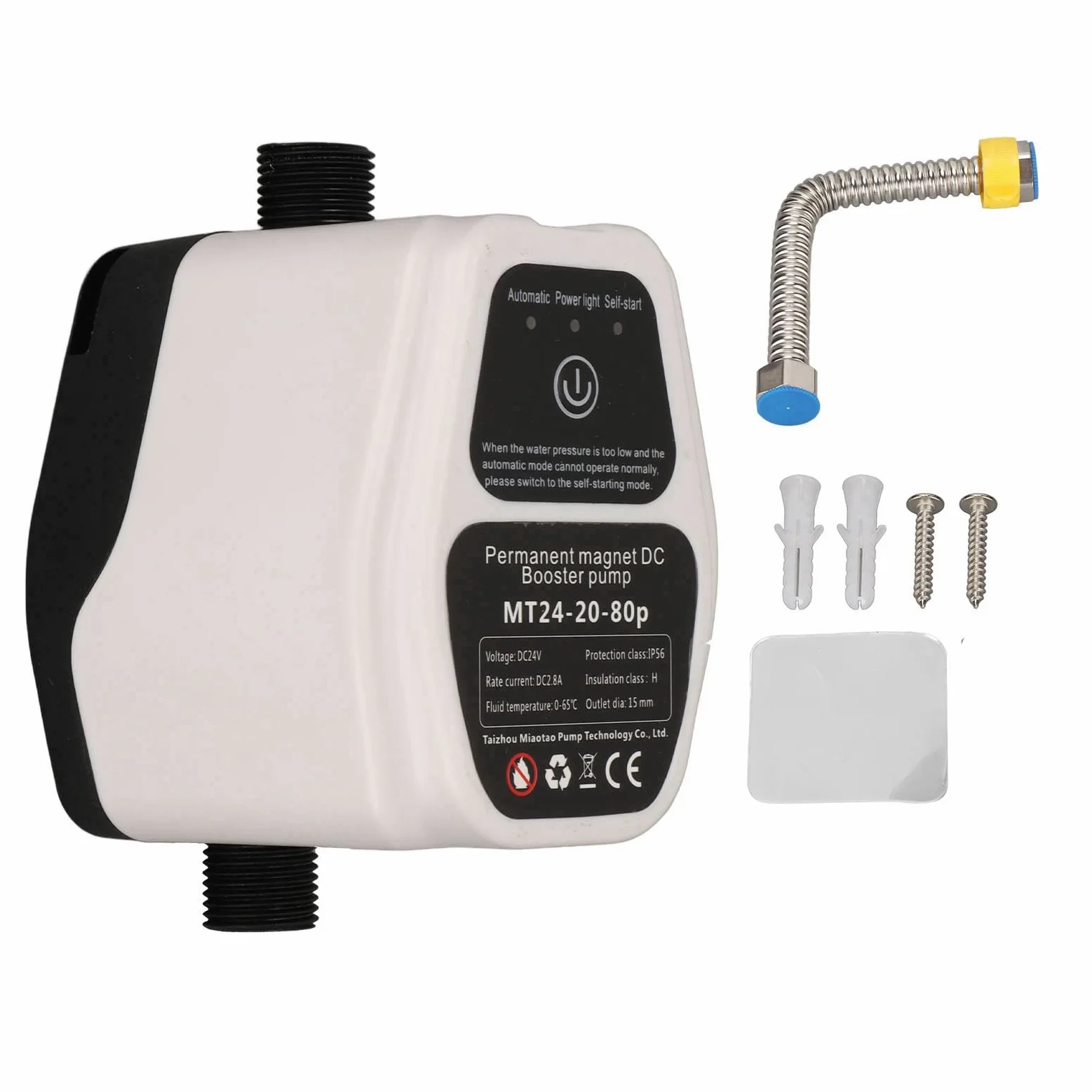 Garden Wąż Wąż ciśnieniowa pompa wzmacniacza, 100-240V US Plug Automatyczny wzmacniacz ciśnienia wody, pompa prysznicowa do podnoszenia i recyrkulacji, montowany na