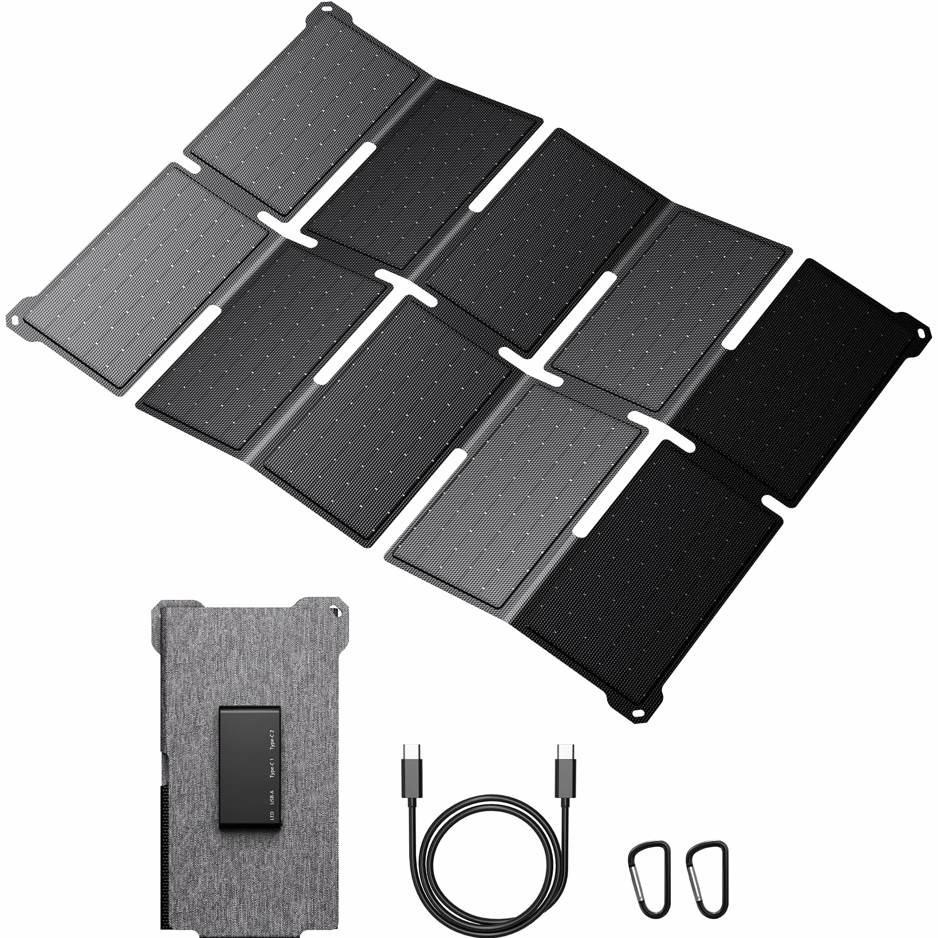 Przenośna Ładowarka Słoneczna BigBlue 35W PD 25W USB-C IP68 Składana do iPhone Android iPad