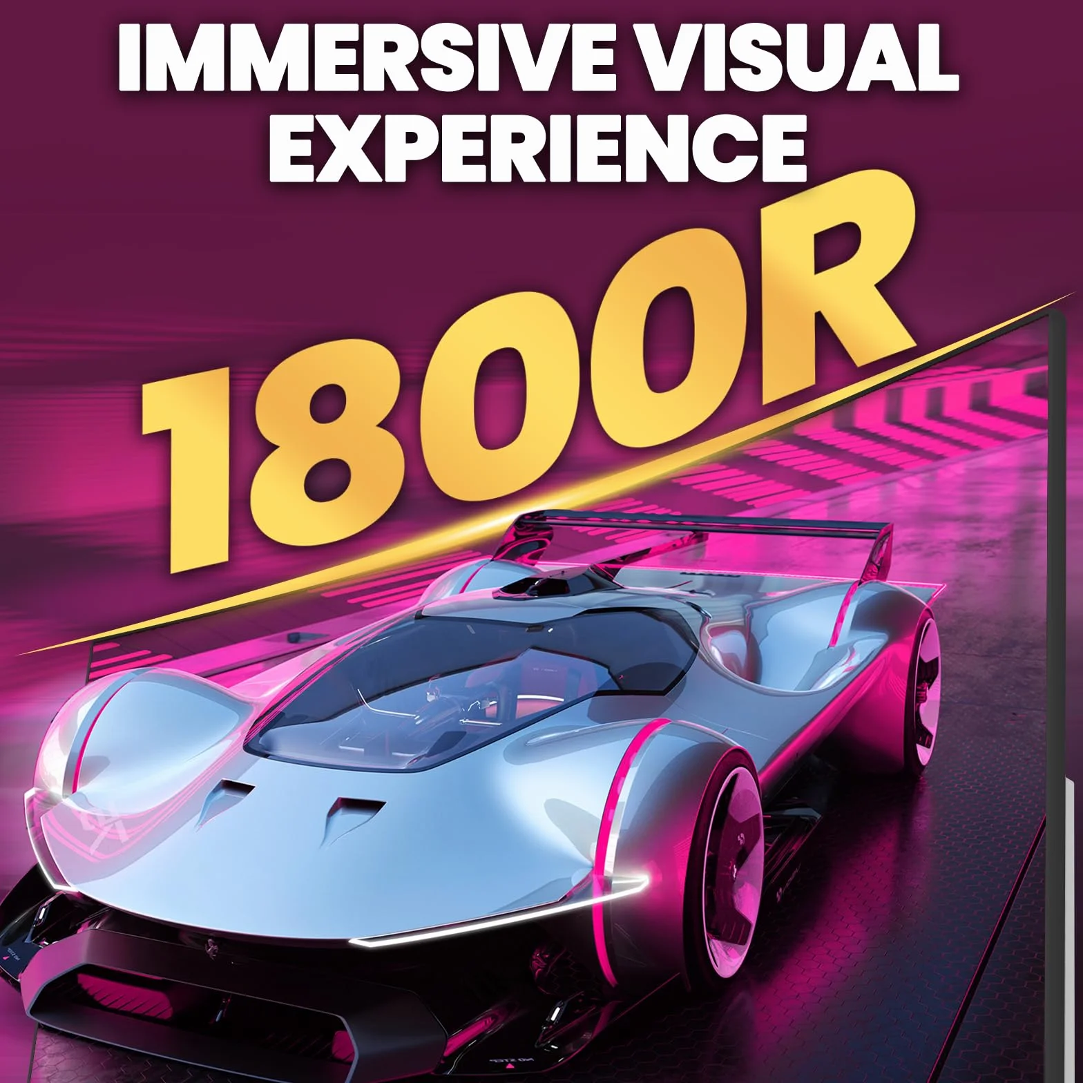 CRUA Zakrzywiony Monitor do Gier FHD 1080P 165Hz 200Hz 1800R VA 99% sRGB AMD FreeSync HDMI DP Montaż Ścienny Biały