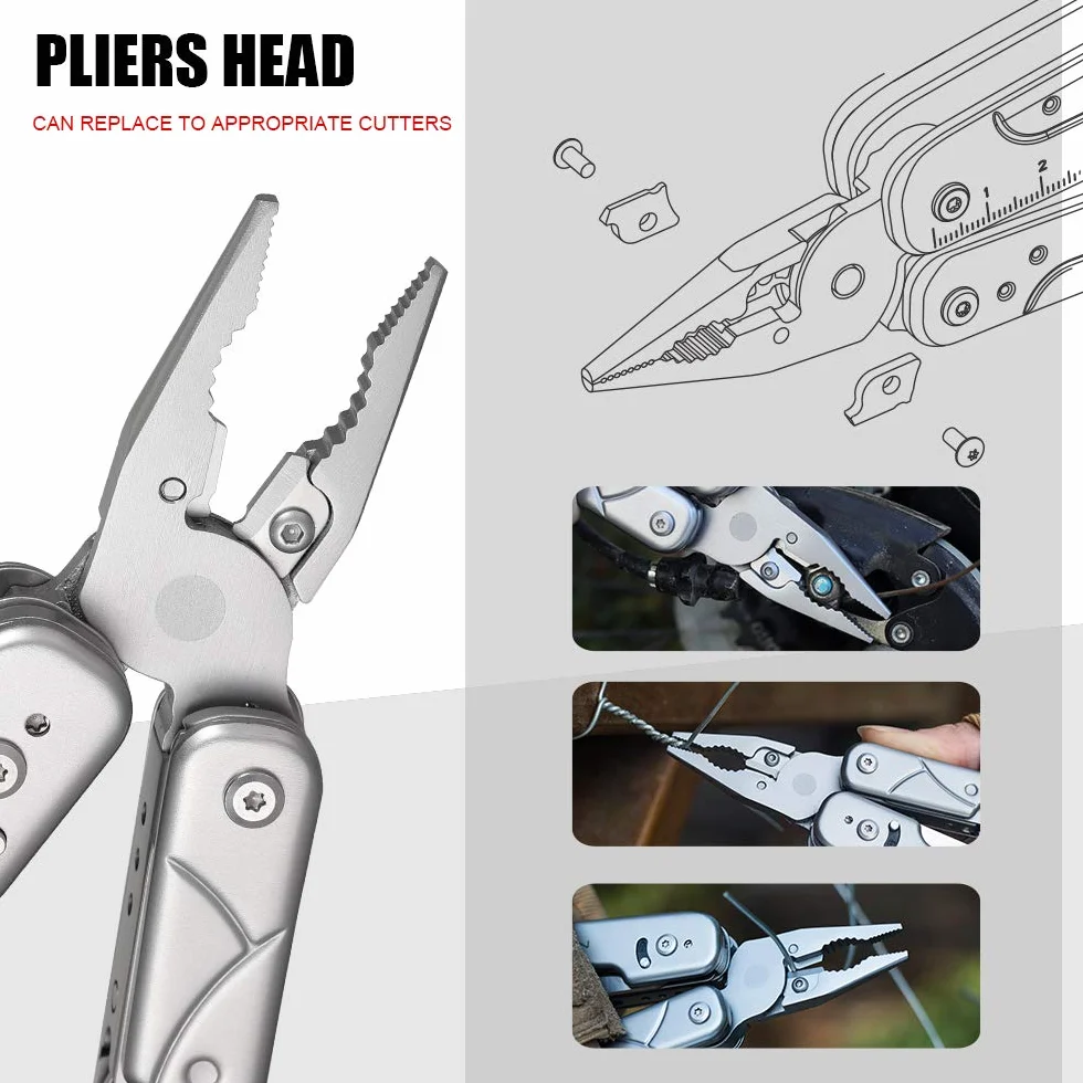 ROXON S802 Phantom zaktualizowana wersja Multi Tool szczypce i nożyczki z wymiennym ostrzem i przecinakami... (S802S)