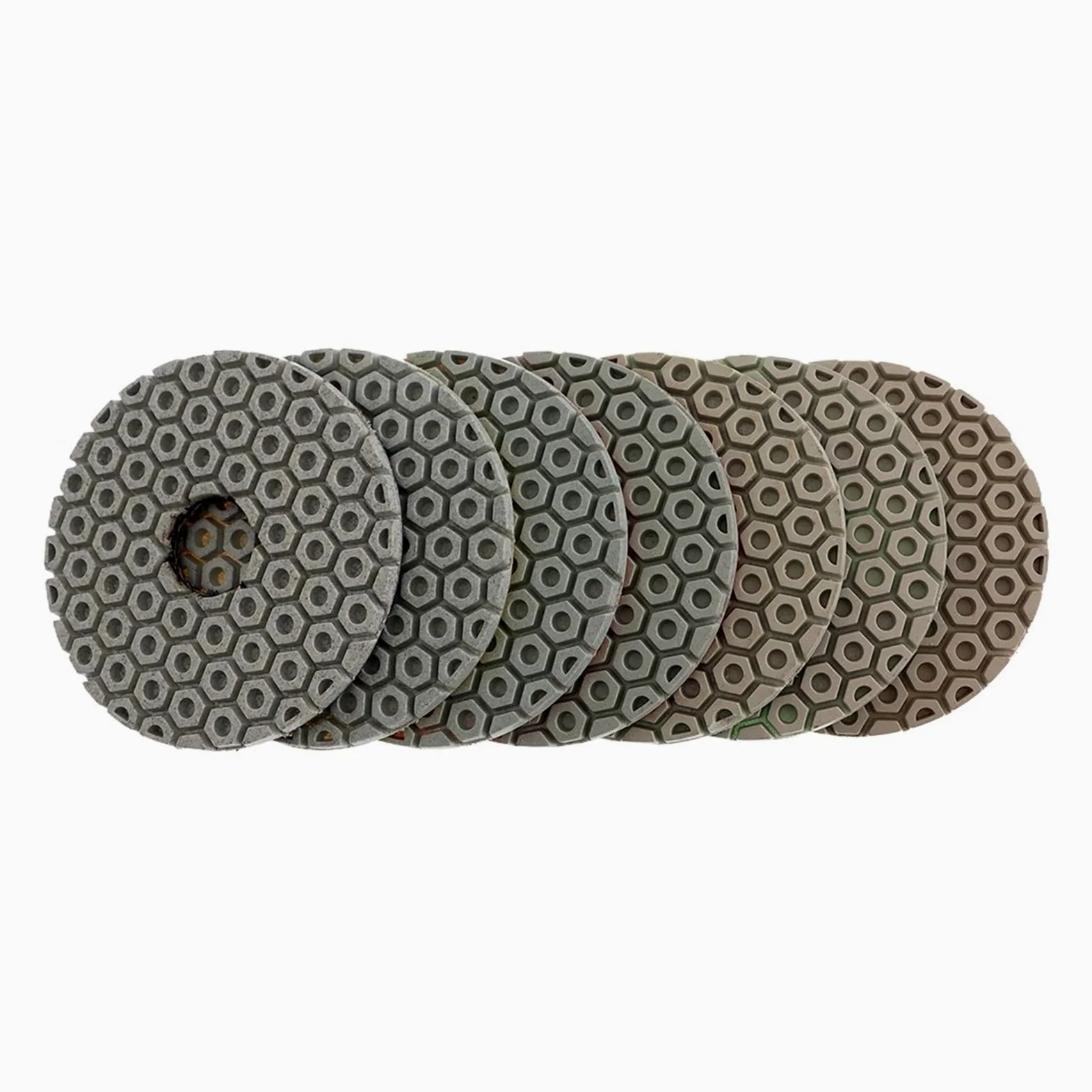 7 sztuk/zestaw Super 4-calowe podkładki polerskie na sucho/mokro 100mm nakładka polerska do granitu marmuru kamienne tarcze szlifierskie do betonu(50_7 PCS_4 INCHES)