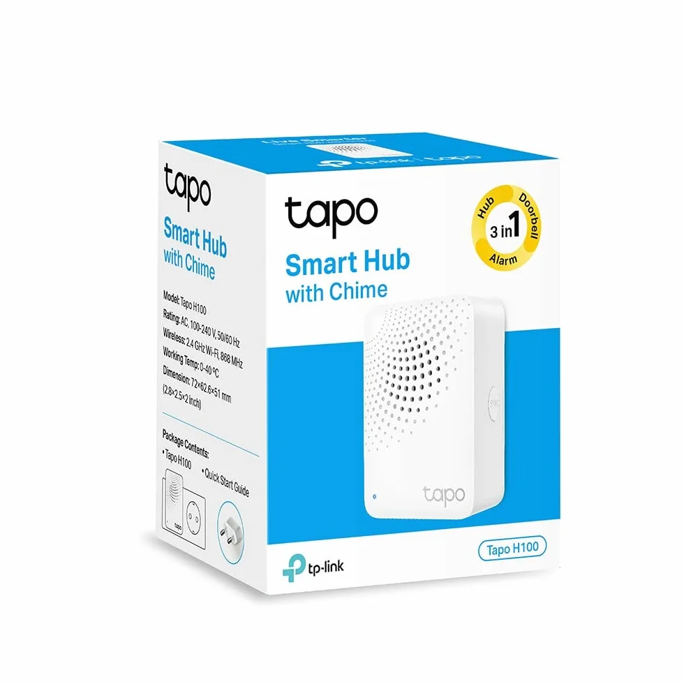 Tp-Link Tapo H100 Smarthub z Dzwonkiem, Biały, 6 x 5 x 7 cm