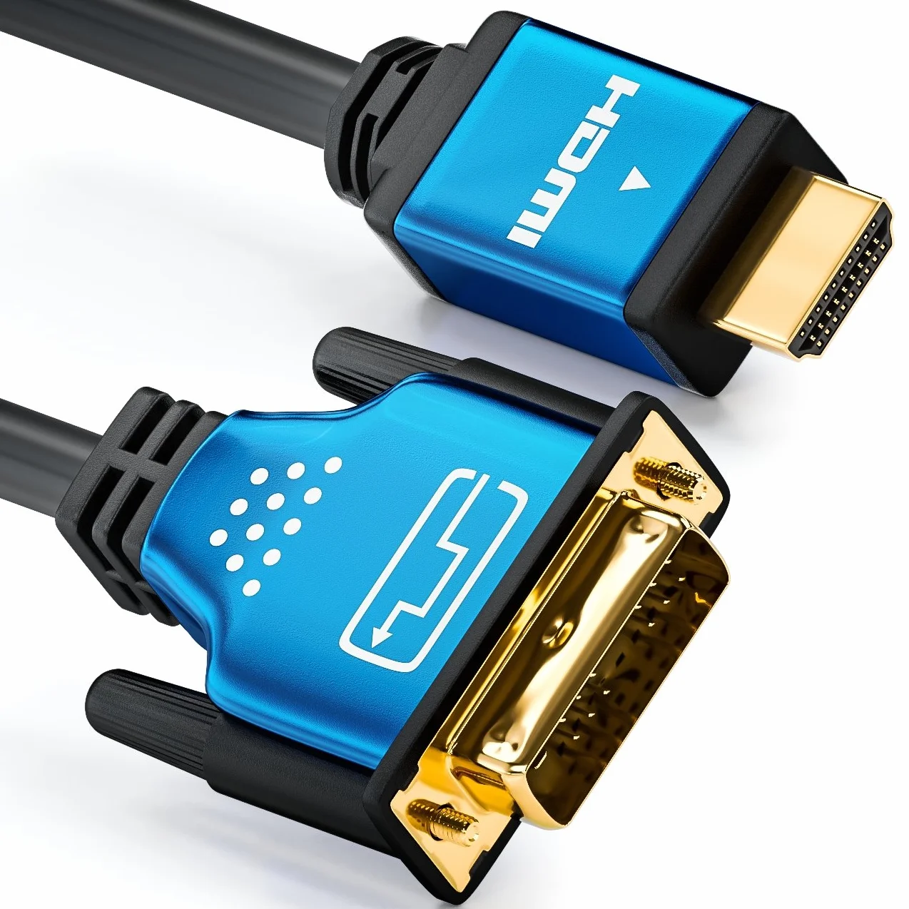 deleyCON Kabel HDMI do DVI 2 m adapter HDMI na DVI