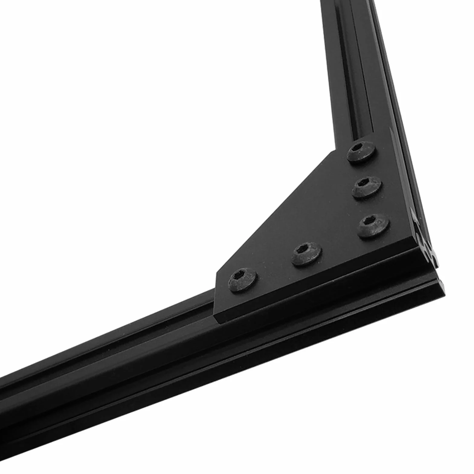 8 zestawów aluminiowych profili wytłaczanych z serii 10 wsporników narożnych 1010 90 stopni kątowe czarne złącza L z nakrętkami i śrubami z rowkiem T do 2,5 cm x 2,5 cm 1 cala 10/10 gniazdo