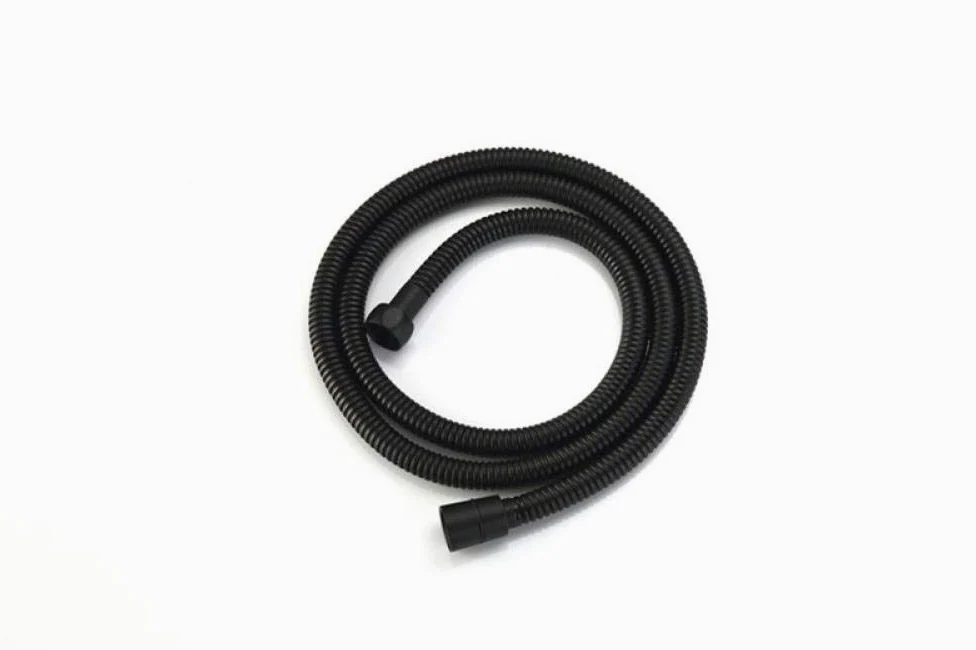 Wąż prysznicowy ze stali nierdzewnej 304, 1,5 m, chromowany, G1/5.1 cm, rura hydrauliczna, do łazienki, głowicy prysznicowej, elastyczny, czarny, odporny na korozję, łatwy montaż