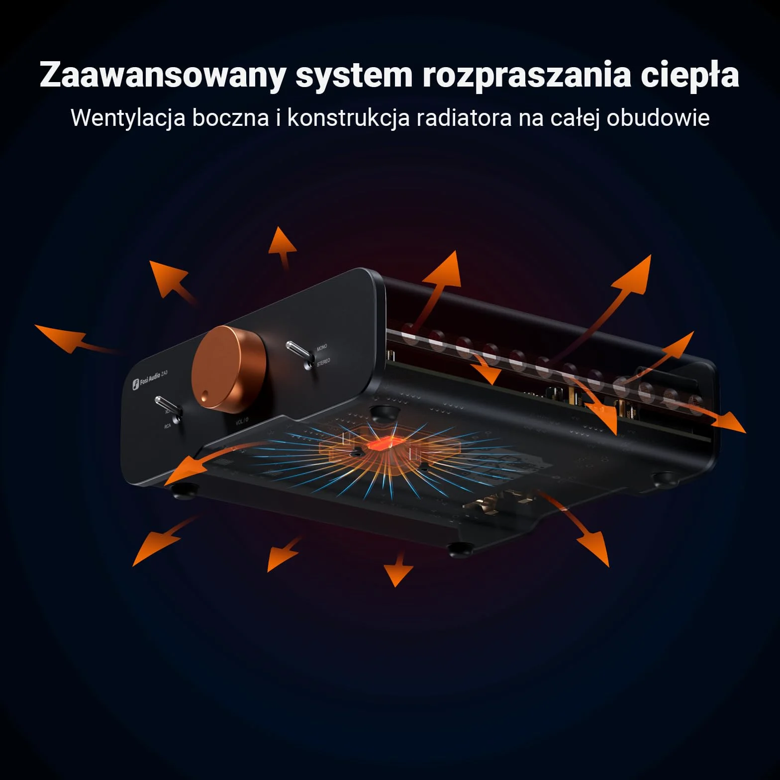 Fosi Audio ZA3 Zrównoważony Wzmacniacz Stereofoniczny Mini 2-Kanałowy TPA3255 48V