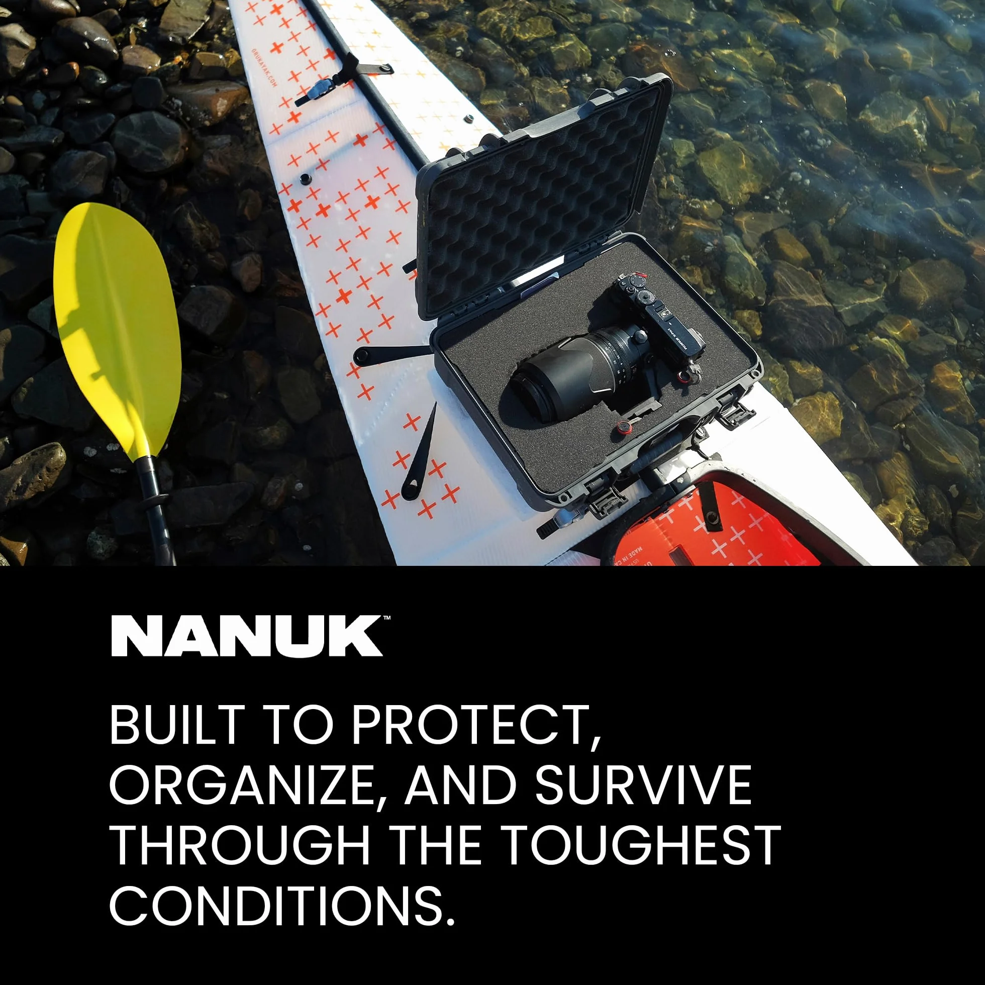 NANUK 910 Wodoodporne twarde etui z wkładką piankową limonka