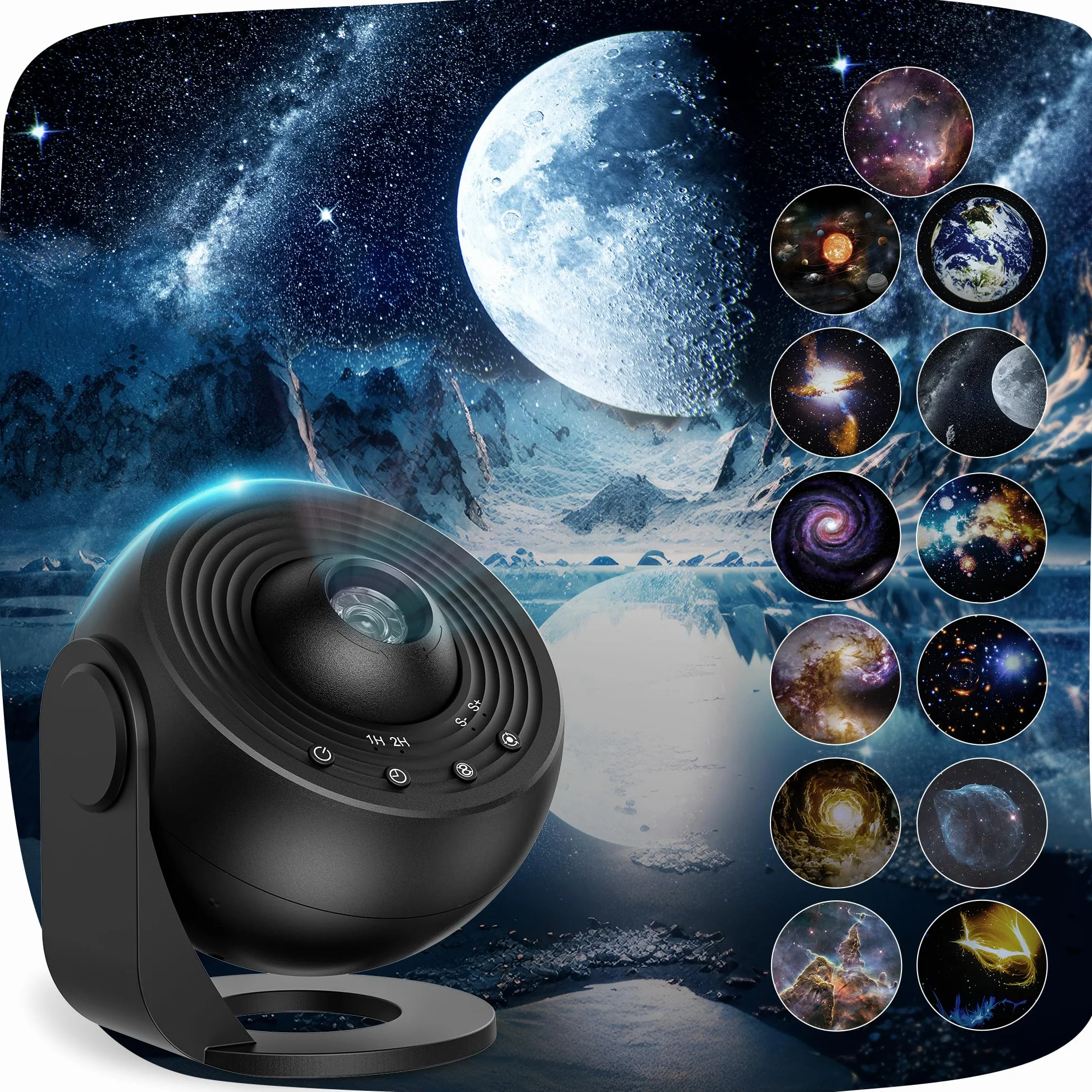Macchiatto Pro Projektor Ciel Etoile Planetarium Projektor Galaxie z 13 tarczami filmowymi, Ochrona projektora Regulacja obrotu o 360 ° dla pokoju Suft Prezenty Dzieci Dorośli
