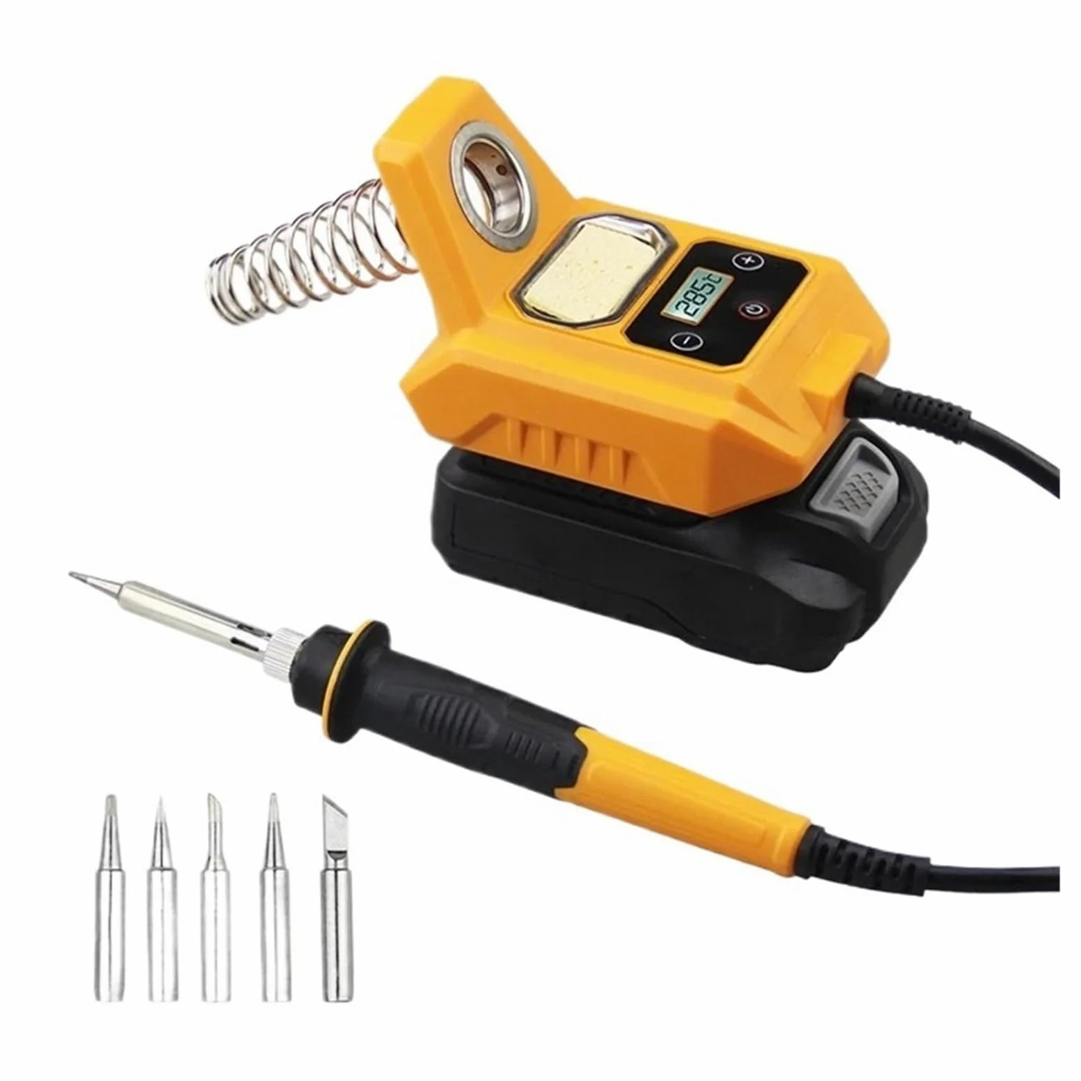 Bezprzewodowa Stacja Lutownicza Do Akumulatora 20 V Max - Elektryczna Z Cyfrowym Wyświetlaczem LCD Szybkie Nagrzewanie