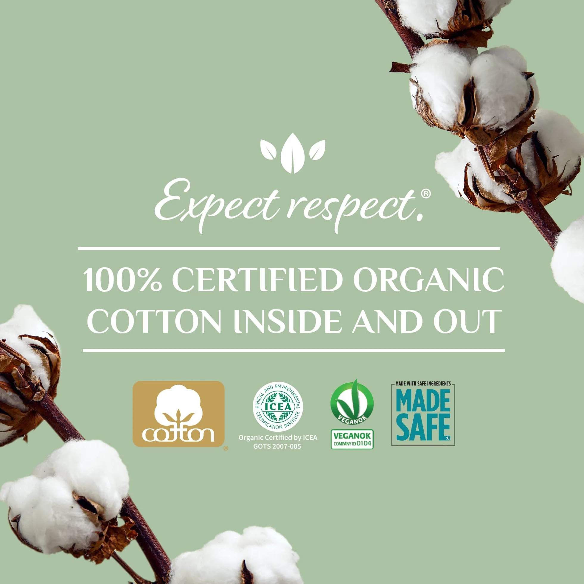 Organyc, Podpaski ze 100% organicznej bawełny certyfikowanej do stosowania podczas krwawienia intensywnego - 1 opakowanie zawiera 10 sztuk