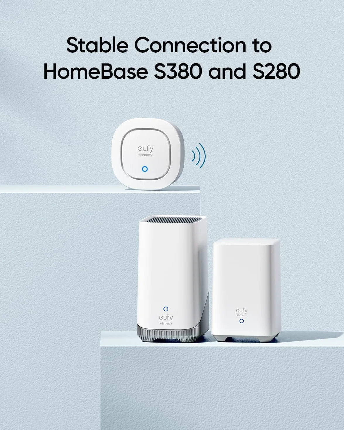 eufy Security Siren, bezprzewodowy alarm 105 dB, odporność na warunki atmosferyczne IP65, zdalne powiadomienia, wymagana baza HomeBase, kompatybilny z HomeBase S380 i S280, sterowanie aplikacją
