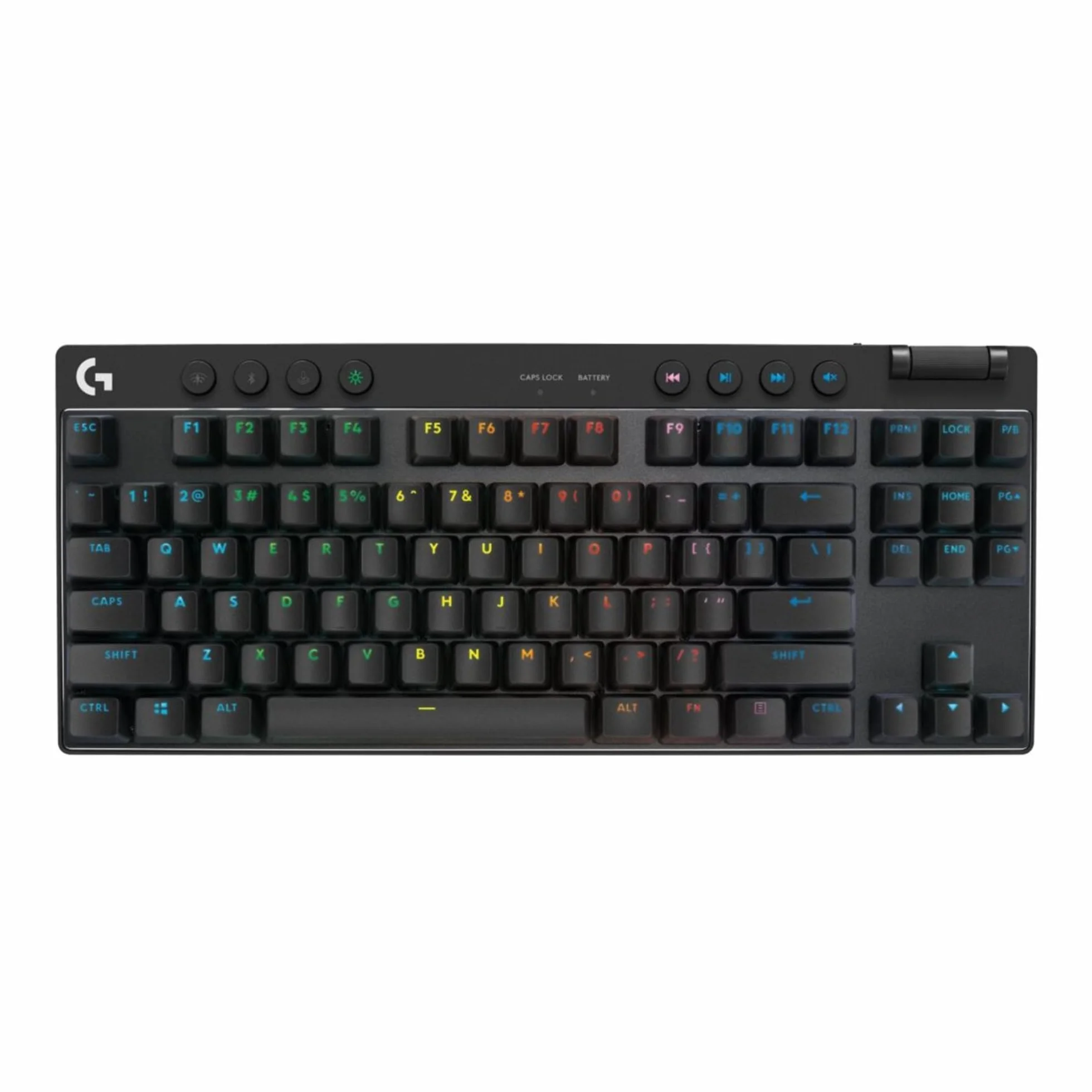 Logitech G PRO X TKL LIGHTSPEED Bezprzewodowa klawiatura do gier, przenośna konstrukcja bez kl. numerycznej,LIGHTSYNC RGB, nakładki z PBT, sprężynujące przełączniki (GX Brown), QWERTY US, PC - Czarny