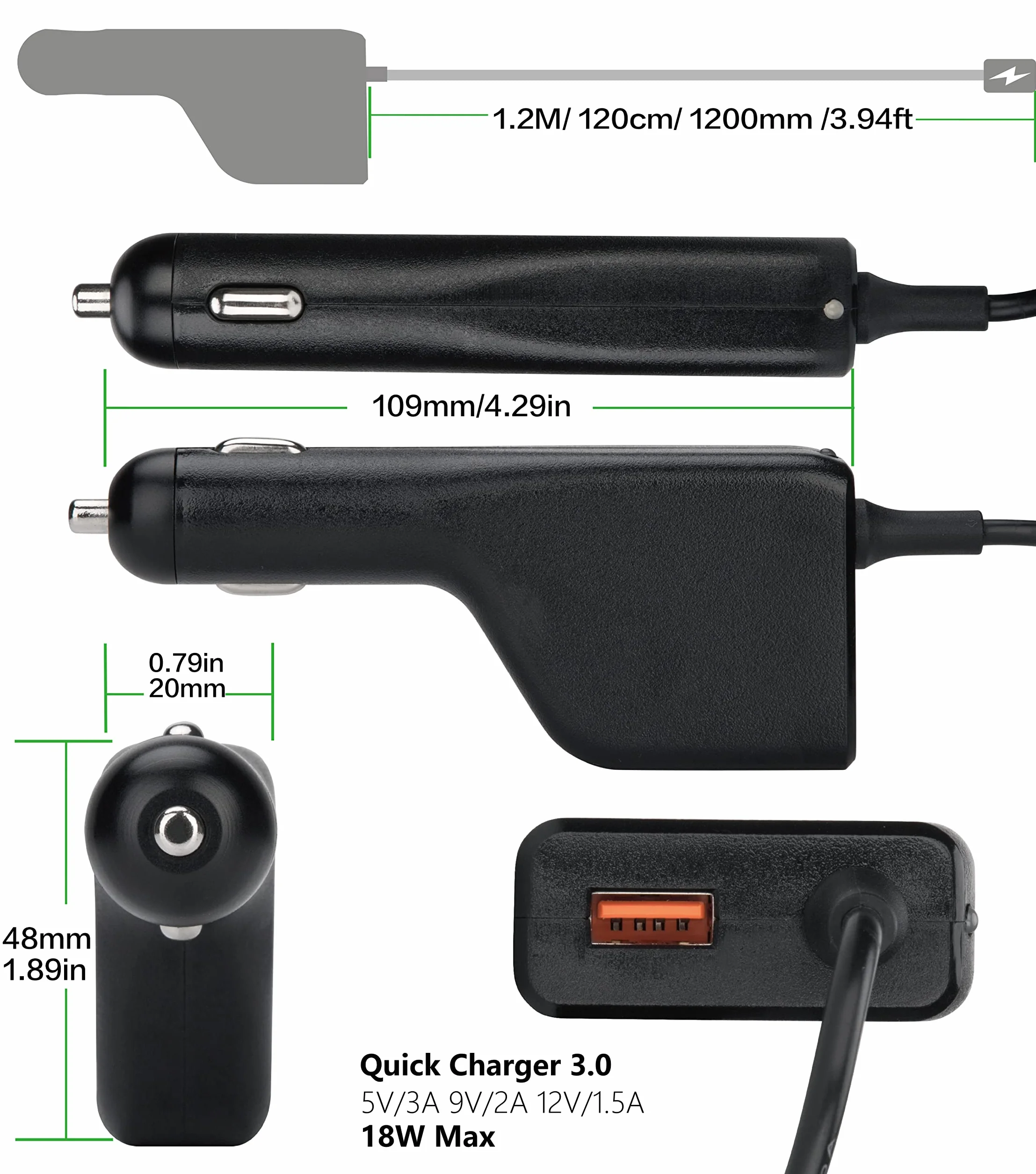 HELPER 19,5 V 4,62 A Ładowarka samochodowa do HP Laptop Envy4 Envy6 EliteBook TouchSmart Folio Pavilion Stream Spectre Zbook chromebook 90 W 65 W 45 W Niebieskie złącze