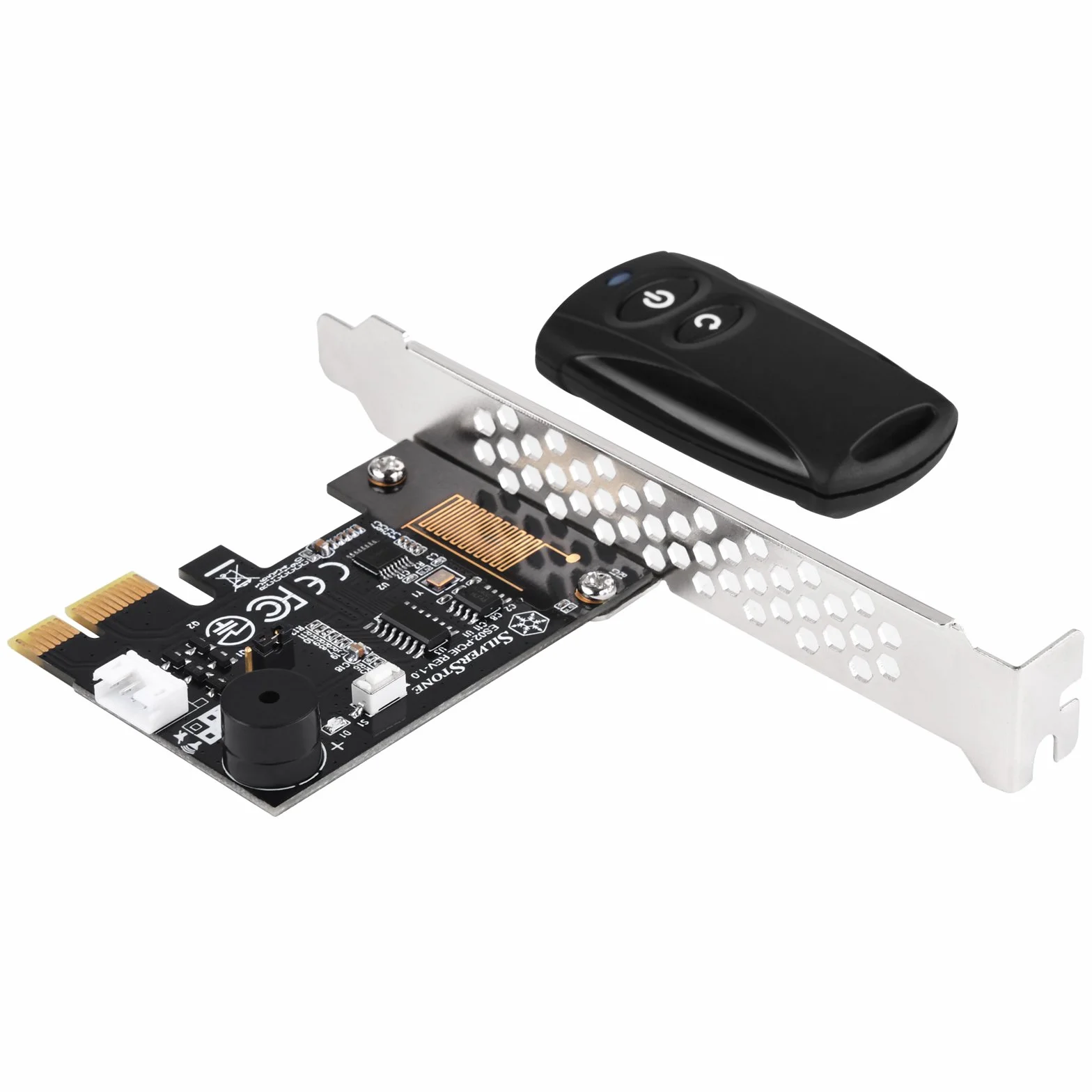SilverStone SST-ES02-PCIe - 2.4G pilot zdalnego sterowania do PC Power/Reset, wbudowany głośnik PC, PCIe