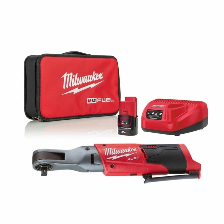 Milwaukee M12Fir38-201B Klucz Udarowy, Czerwony/Czarny, ‎24 x 69 x 2,5 cm