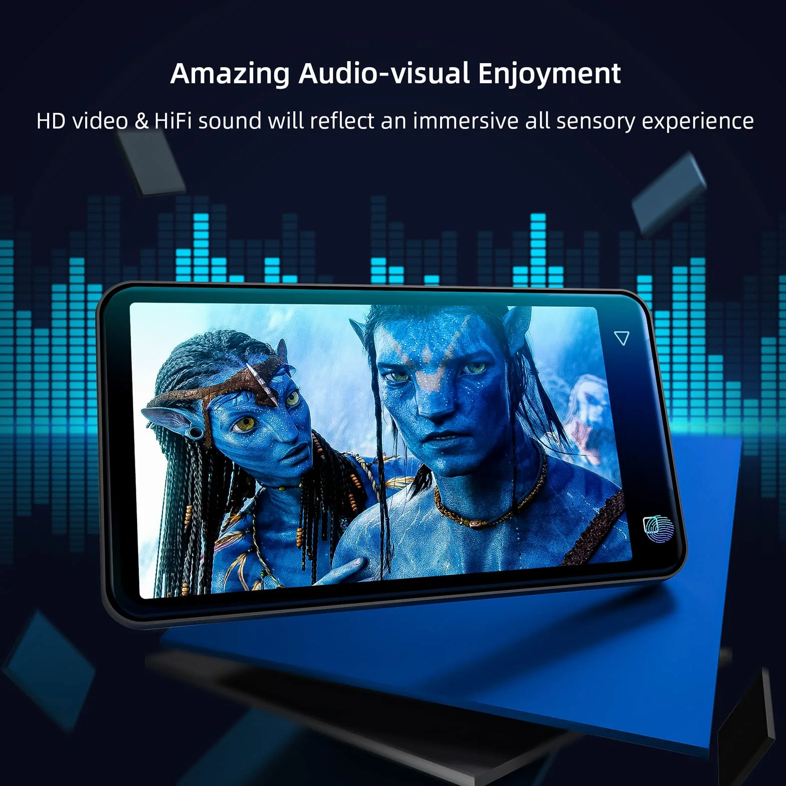 Innioasis Odtwarzacz MP3 80 GB Bluetooth WiFi 4-calowy Ekran Dotykowy Android Streaming MP4 Czarny