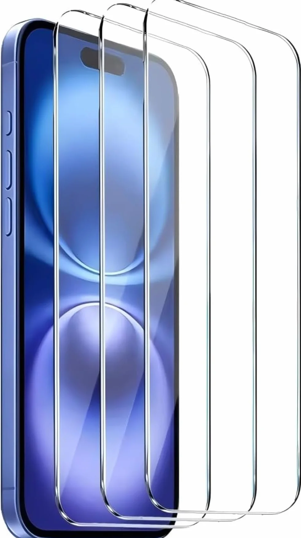 3 sztuki szkła hartowanego do iPhone 16, iPhone 15, iPhone 15 Pro, folia ochronna na ekran, bardzo mocna, odporna na zarysowania bez pęcherzyków twardość 9H szkło 6,1 cala, HD ultra przezroczyste