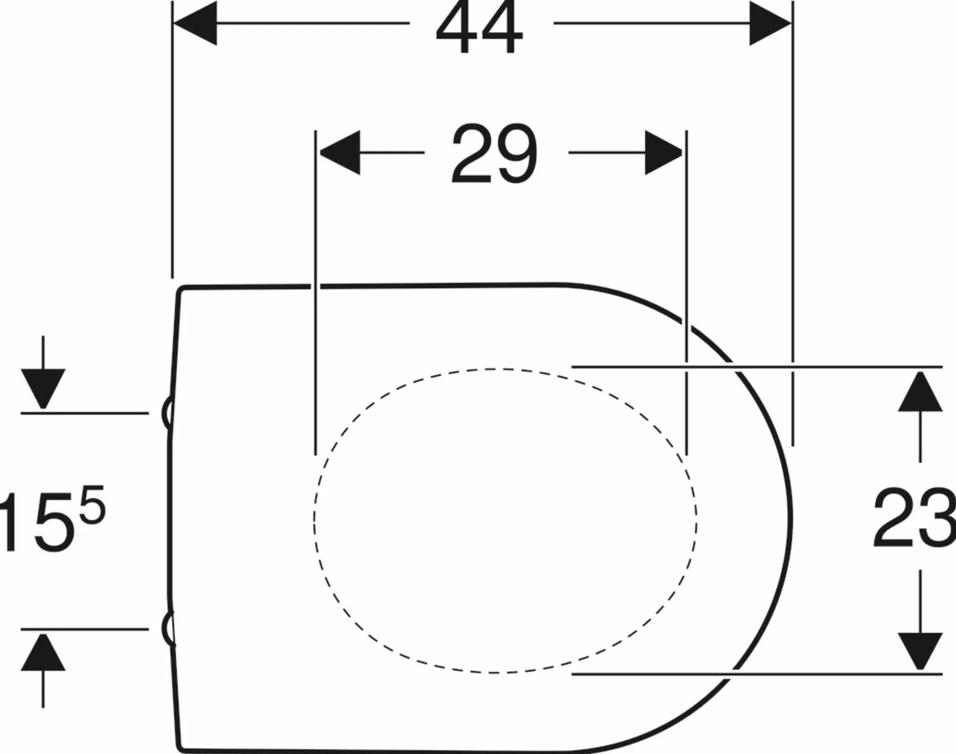 Geberit Renova Nr.1 Plan deska WC z pokryw? 573085, mocowanie od góry, zawiasy mosi?dz chromowany - 573085000