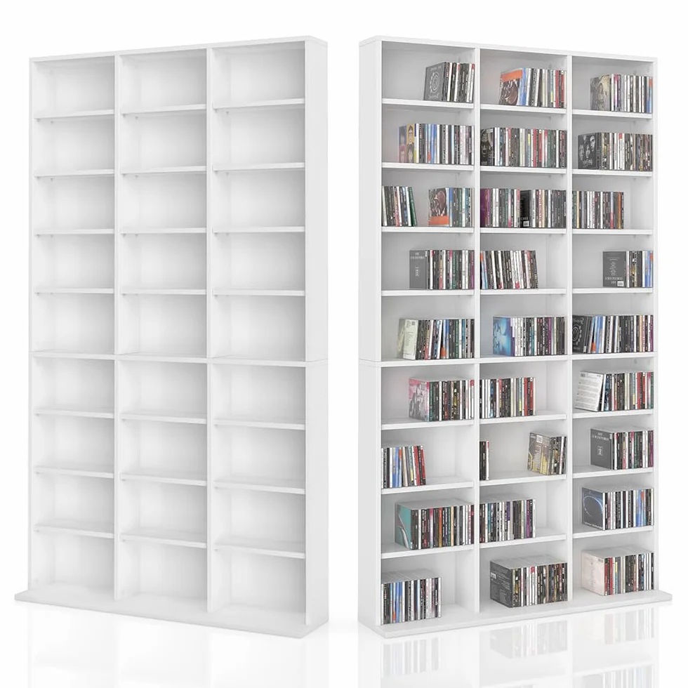 Vicco Półka CD Jukebox Biały 102 x 178 cm