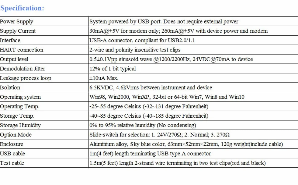 Modem USB HART WS232UP Protokół HART Nadajnik HART Communicator 475 375 z 24 VDC i Wbudowanym Rezystorem Pętli