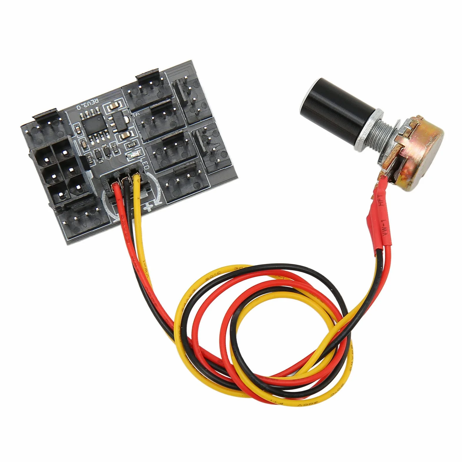 4-pinowy 3-pinowy Koncentrator Wentylatora PWM Kontroler Prędkości DC 12 V do Komputera PC, Gruby Klej do Mocowania, Elastyczny Przedłużacz, Długoterminowa stabilność, Gracze/entuzjaści