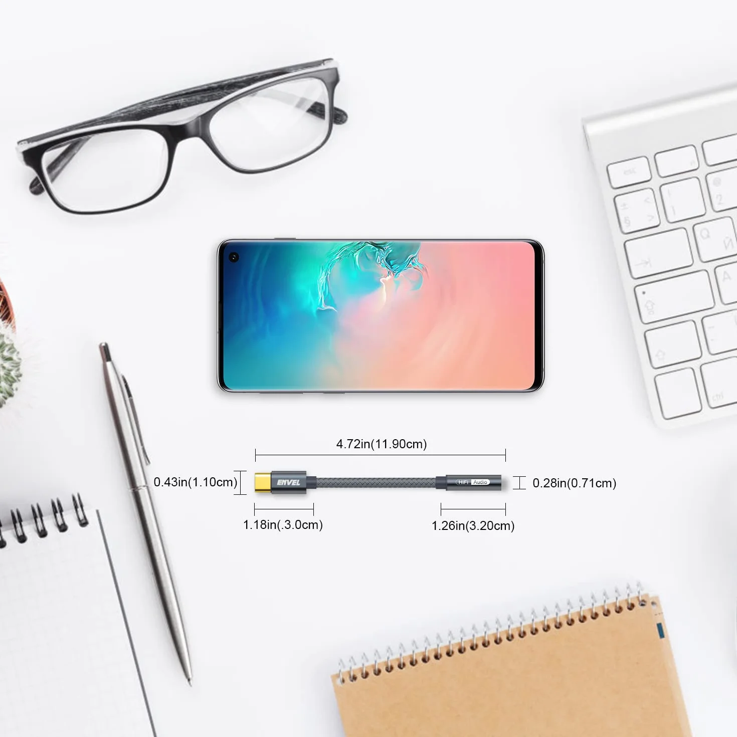 Adapter słuchawkowy USB C na 3,5 mm, kabel audio typu C do Aux, kompatybilny z iPhone 15 Pro Max, Samsung Galaxy S23, Google Pixel 6