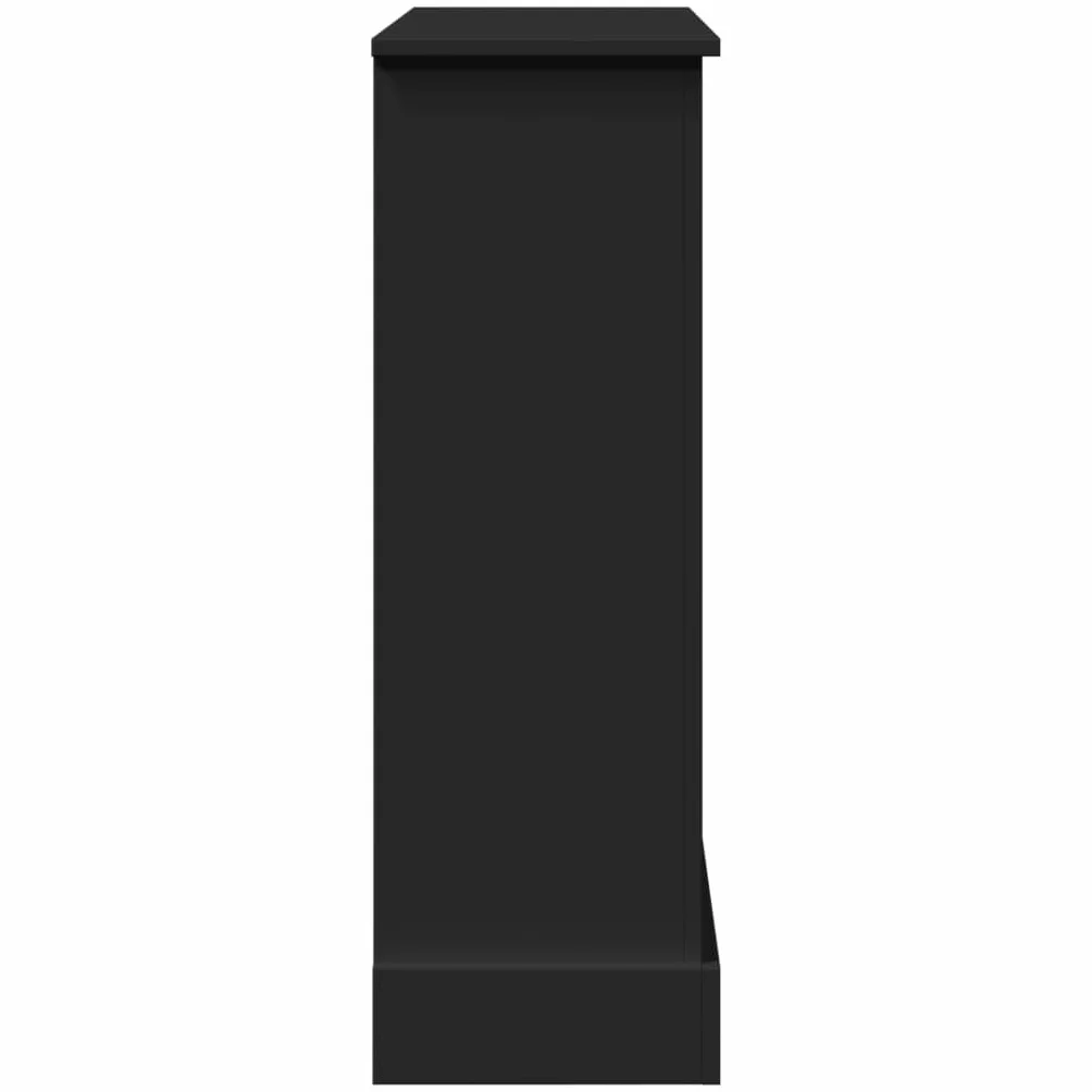 vidaXL Obudowa kominka, czarna, 90x30x90 cm, materiał drewnopochodny, obudowy kominków, rama kominka, zabudowa kominka, kominek, gzyms do kominka