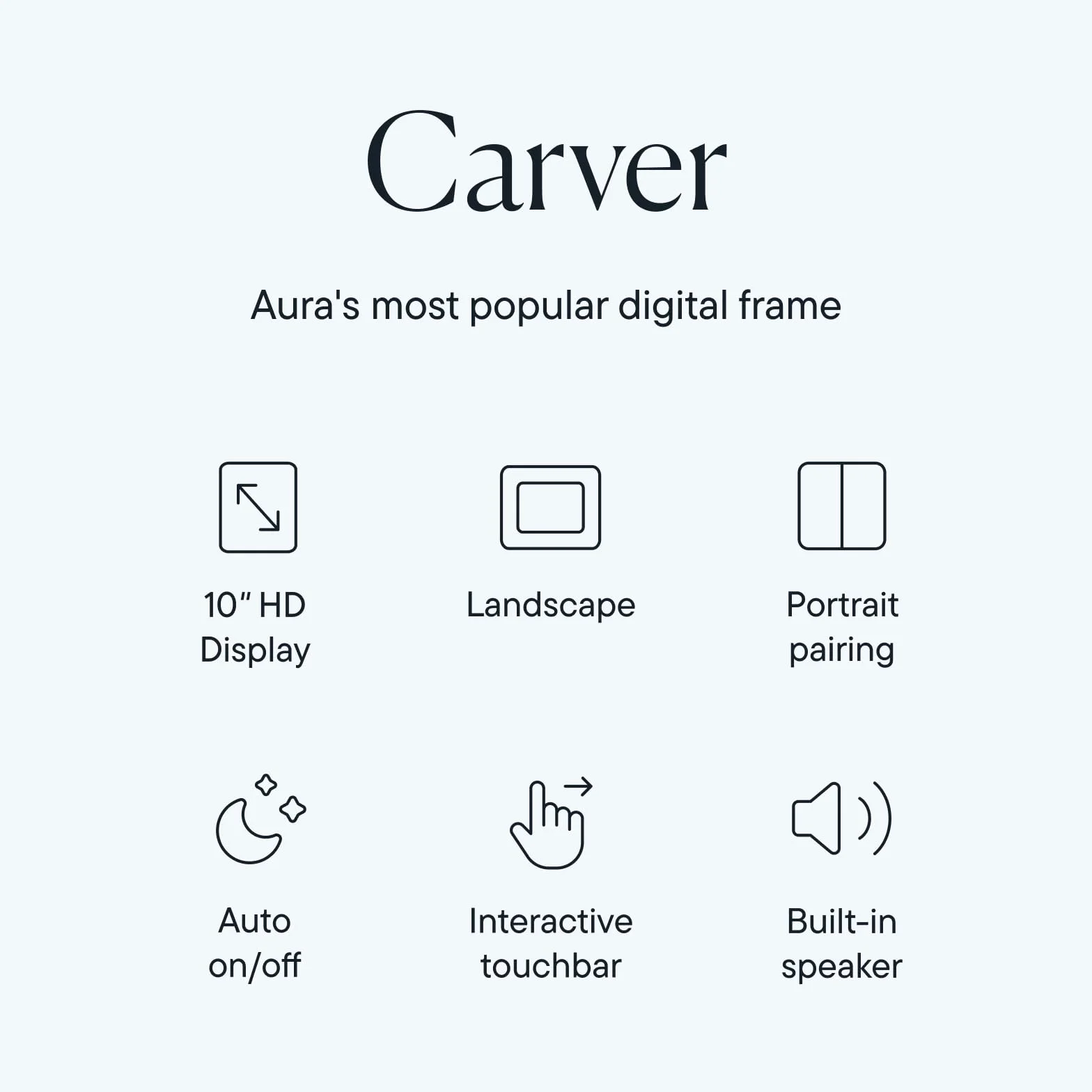 Aura Carver 10,1-calowa cyfrowa ramka na zdjęcia Wi-Fi