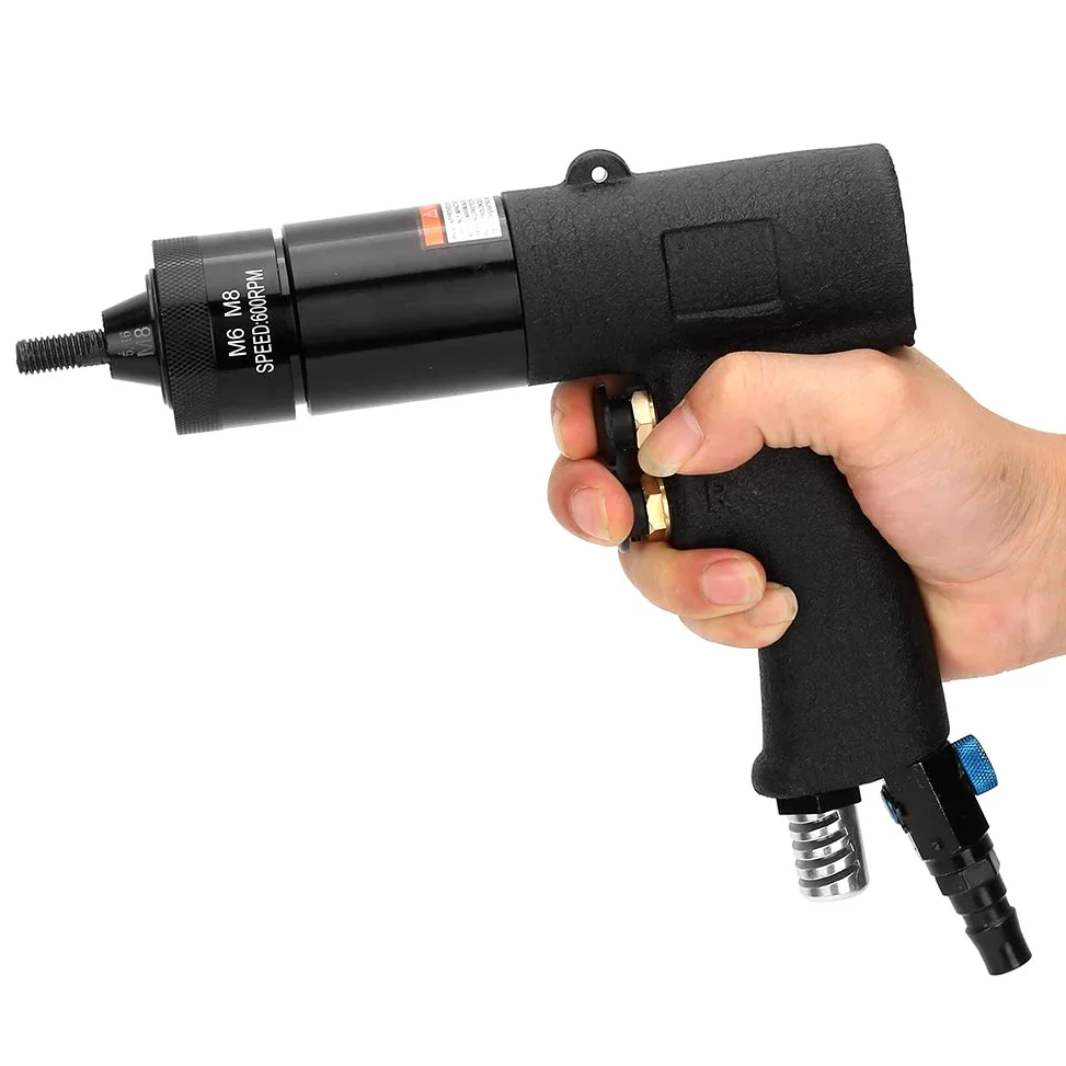 Nitownica Pneumatyczna, Pistolet do Nakrętek Nitownica Pneumatyczna Pistolet do Nakrętek Narzędzie do Nitowania Zestaw Uchwytu Nakrętkowego Pistolet do Nitowania Pneumatycznego