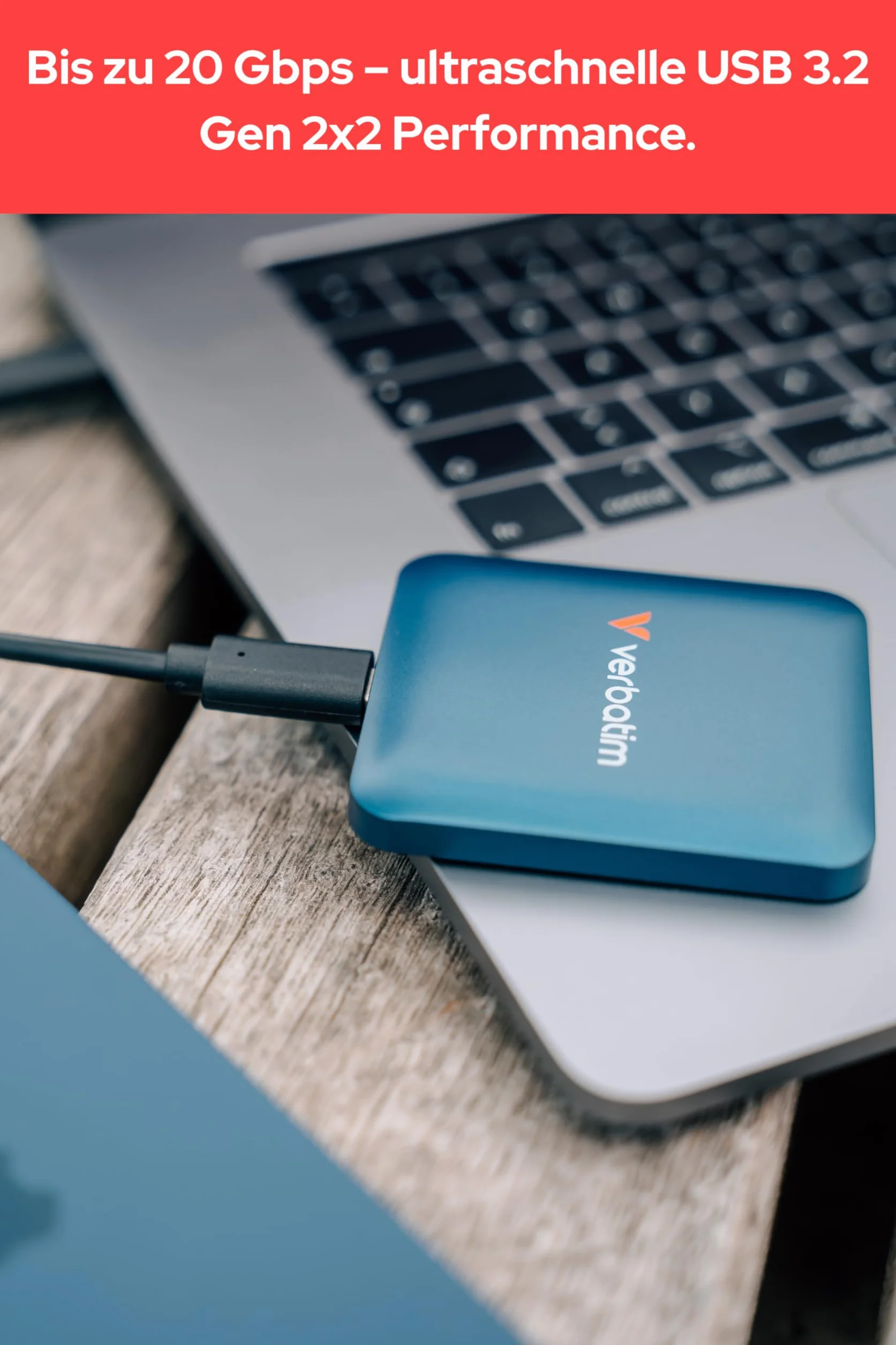 Verbatim Snapback SSD 1 TB zewnętrzny dysk SSD USB 3.2 Gen 2x2 2000 MB/s odczyt 1600 MB/s zapis przenośny