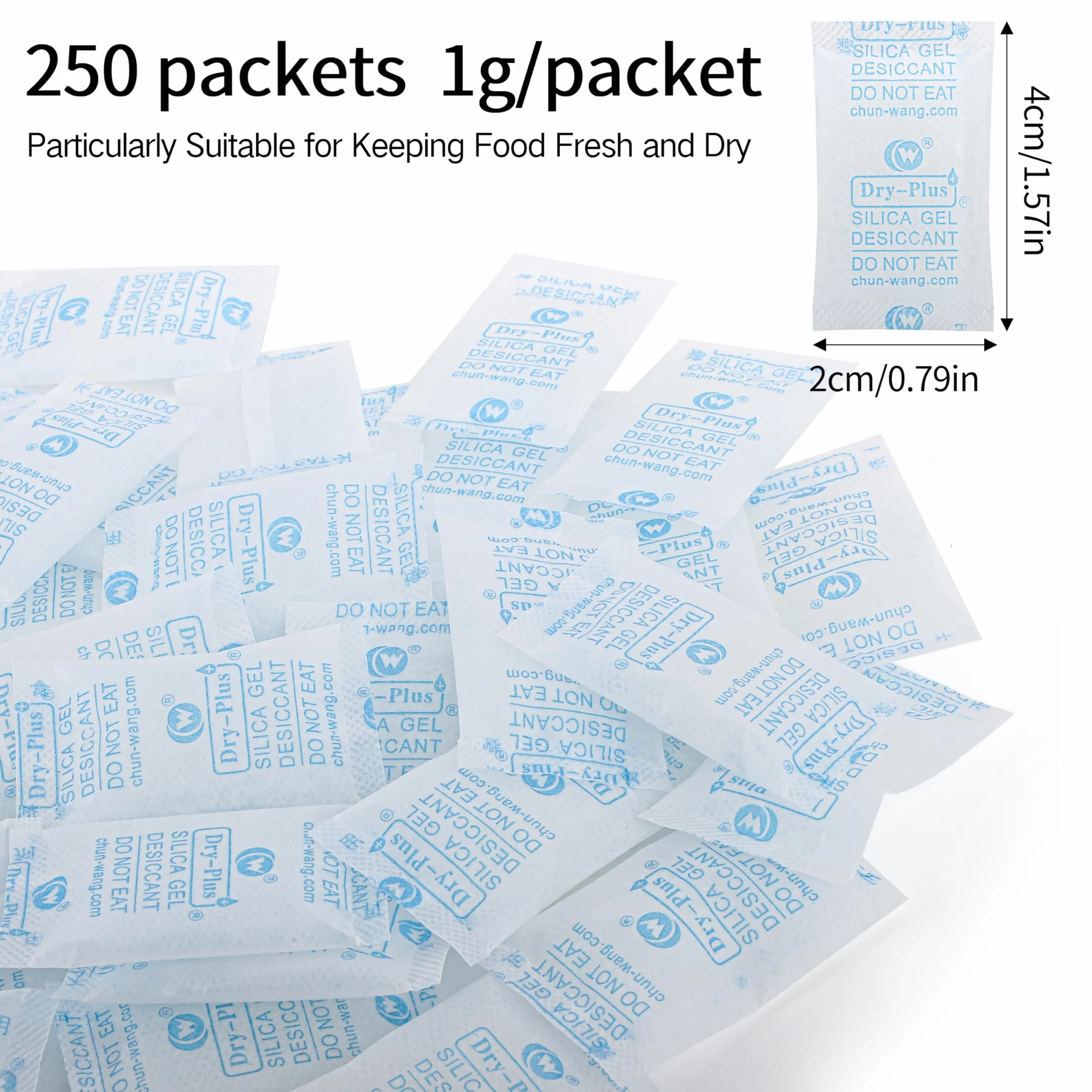 1 g x 250 sztuk worków z żelem krzemionkowym, środkiem osuszającym, żelem krzemionkowym, saszetkami z żelem krzemionkowym, saszetki do żywności, do codziennego użytku, do jedzenia