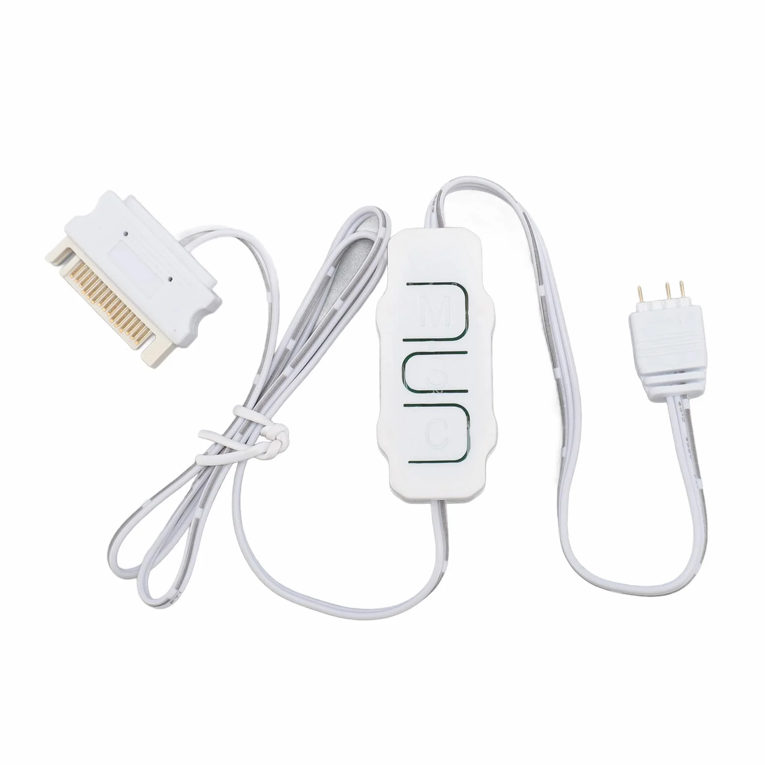 Kontroler ARGB 5V 3-pin SATA, Pilot do wentylatorów PC Chłodnice DIY (WHITE)