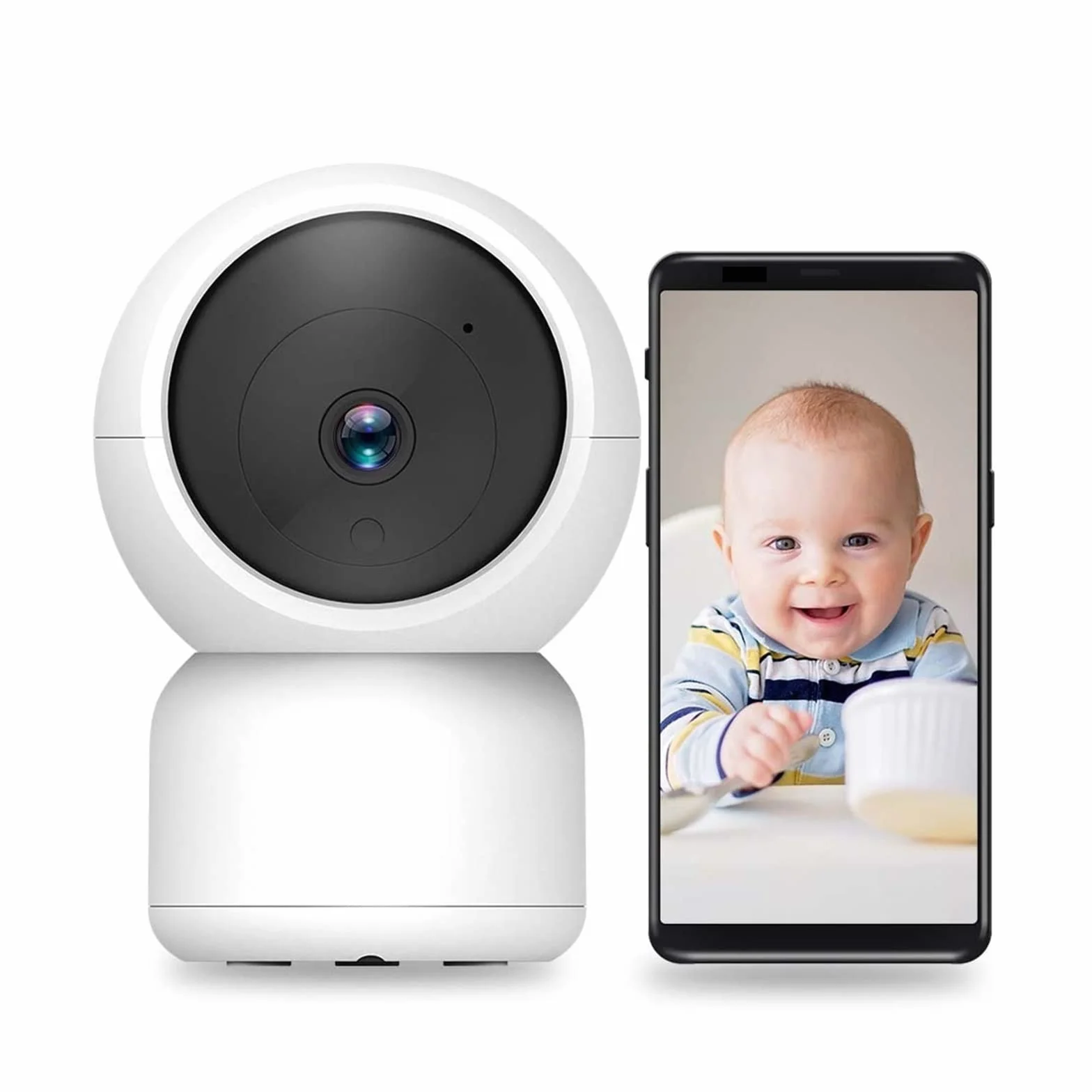 Kamera Monitorująca, Bezprzewodowa kamera 3MP Bezpieczeństwo w domu Ochrona Wykrywanie ludzi Mini nadzór wideo Kamera IP Baby Monitor PT(3MP Cam Add 128G)