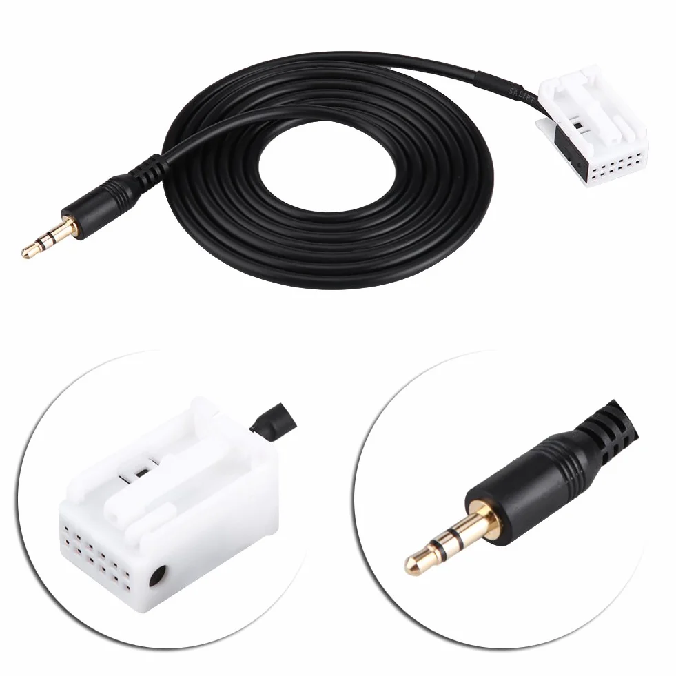 Keenso Samochodowy kabel audio AUX, kabel pomocniczy 149 cm 3,5 mm wtyczka jack z narzędziami do usuwania radia do Peugeo t 307 308 407 C2 Citroe n RD4