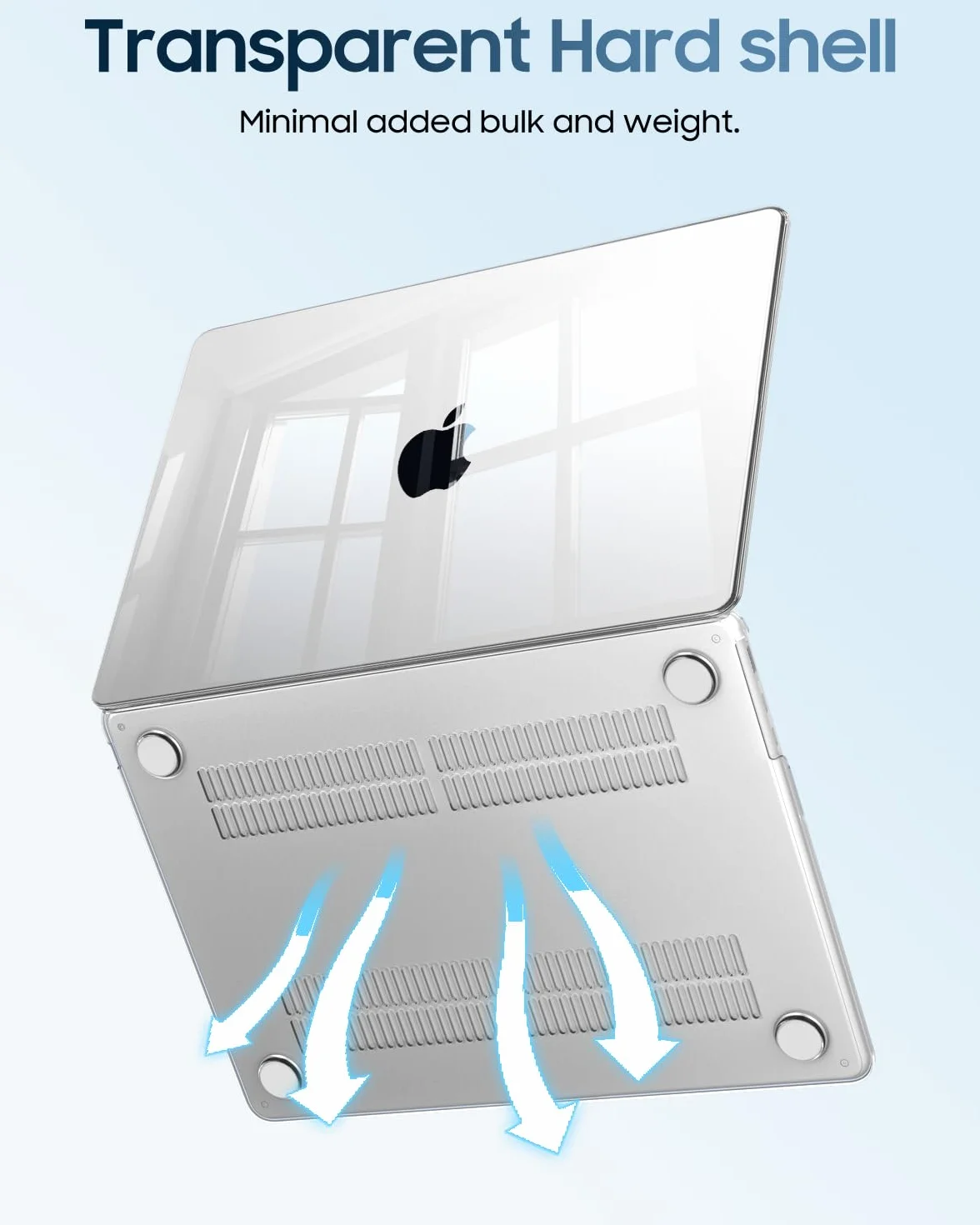 FINTIE Etui kompatybilne z MacBook Air 13,6 cala M5 M4 M3 M2 (2026-2022) A3449 A3240 A3113 A2681, Ultracienkie Twarde Etui Ochronne, Przezroczysty