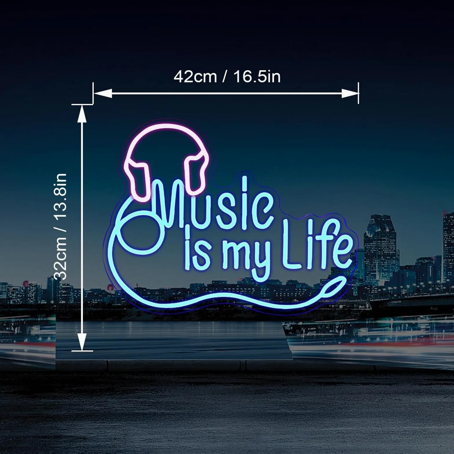 muzyka to moje życie neon led słuchawki neony znaki sypialnia pokój dziecięcy studio muzyczne klub impreza muzyczna muzyka na żywo nocny wystrój usb zasilany neonem