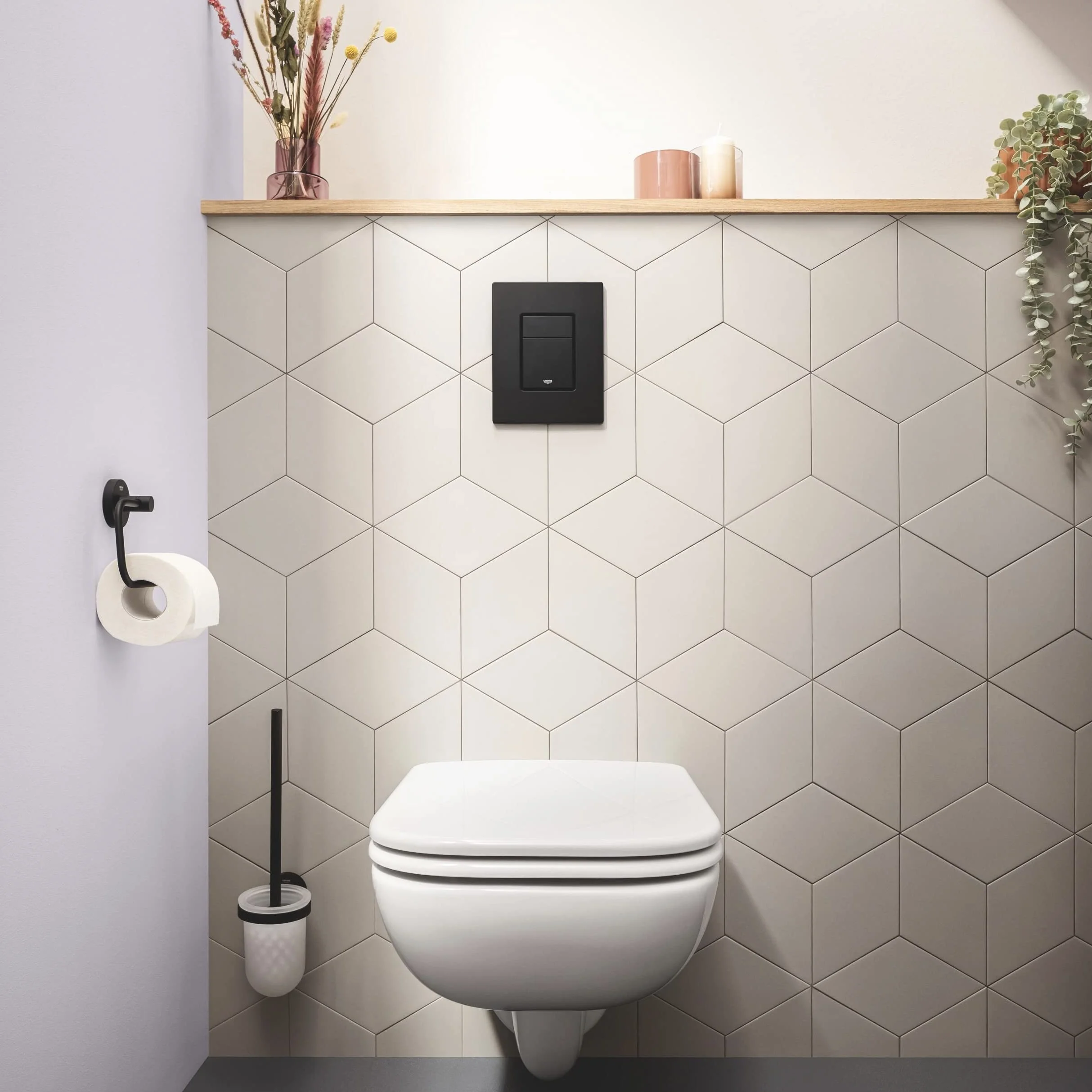 GROHE Even 38966KF0 płyta do WC matowa czerń 2 ilości spłukiwania