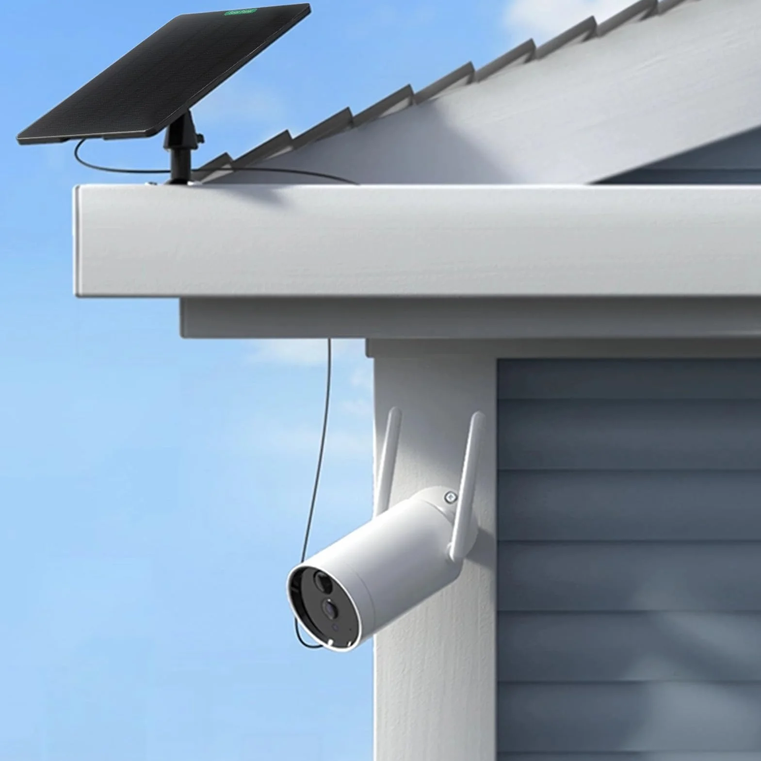 Ring Doorbell ładowarka słoneczna, panel ładowania dzwonków wideo, akcesoria 50 W, odporny na warunki atmosferyczne uchwyt zewnętrzny, kompaktowy, idealny na ścianę, podwórko, wejście do mieszkania