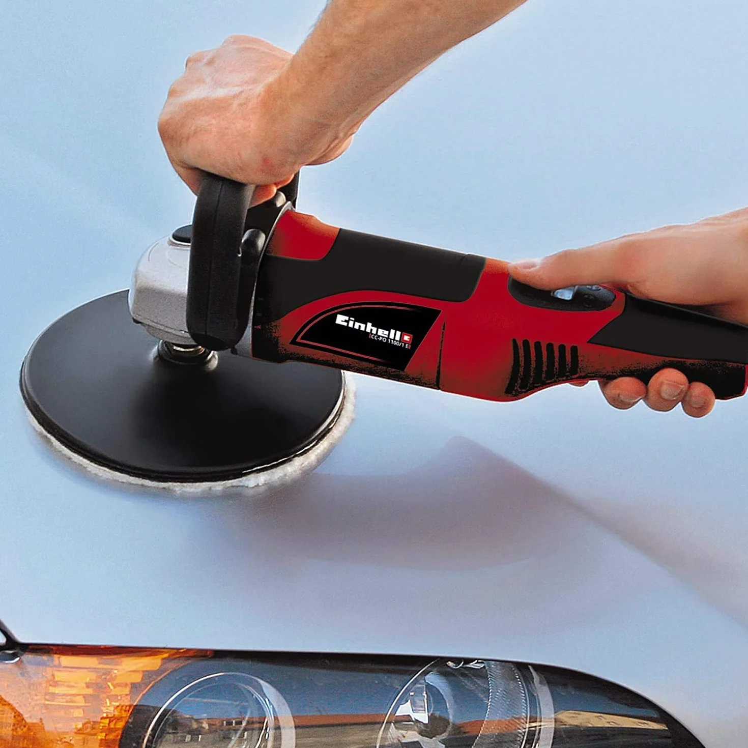 Einhell Cc-Po 1100/1E Polerka, Czarny/Czerwony, 180 mm