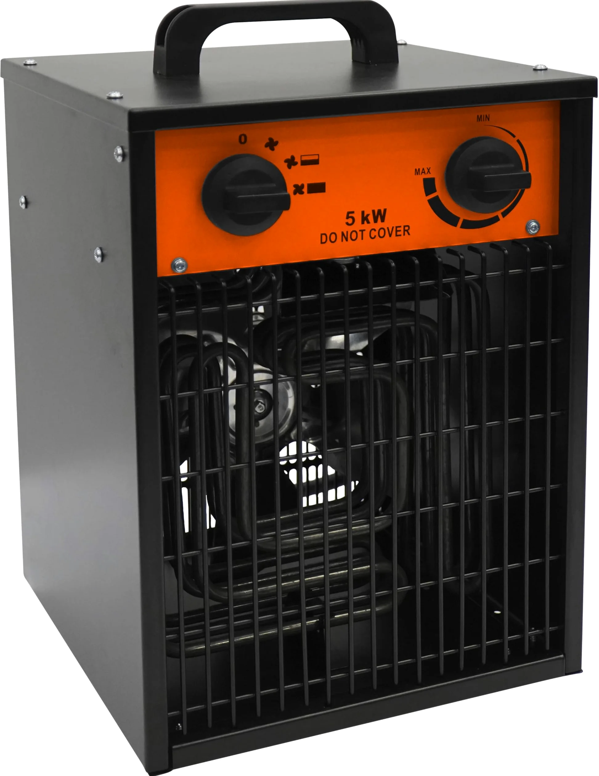 HOME It Grzejnik przemysłowy 400 V, 5000 W, 3 poziomy mocy, regulowany termostat, ogrzewanie do garażu, warsztatu i szopy
