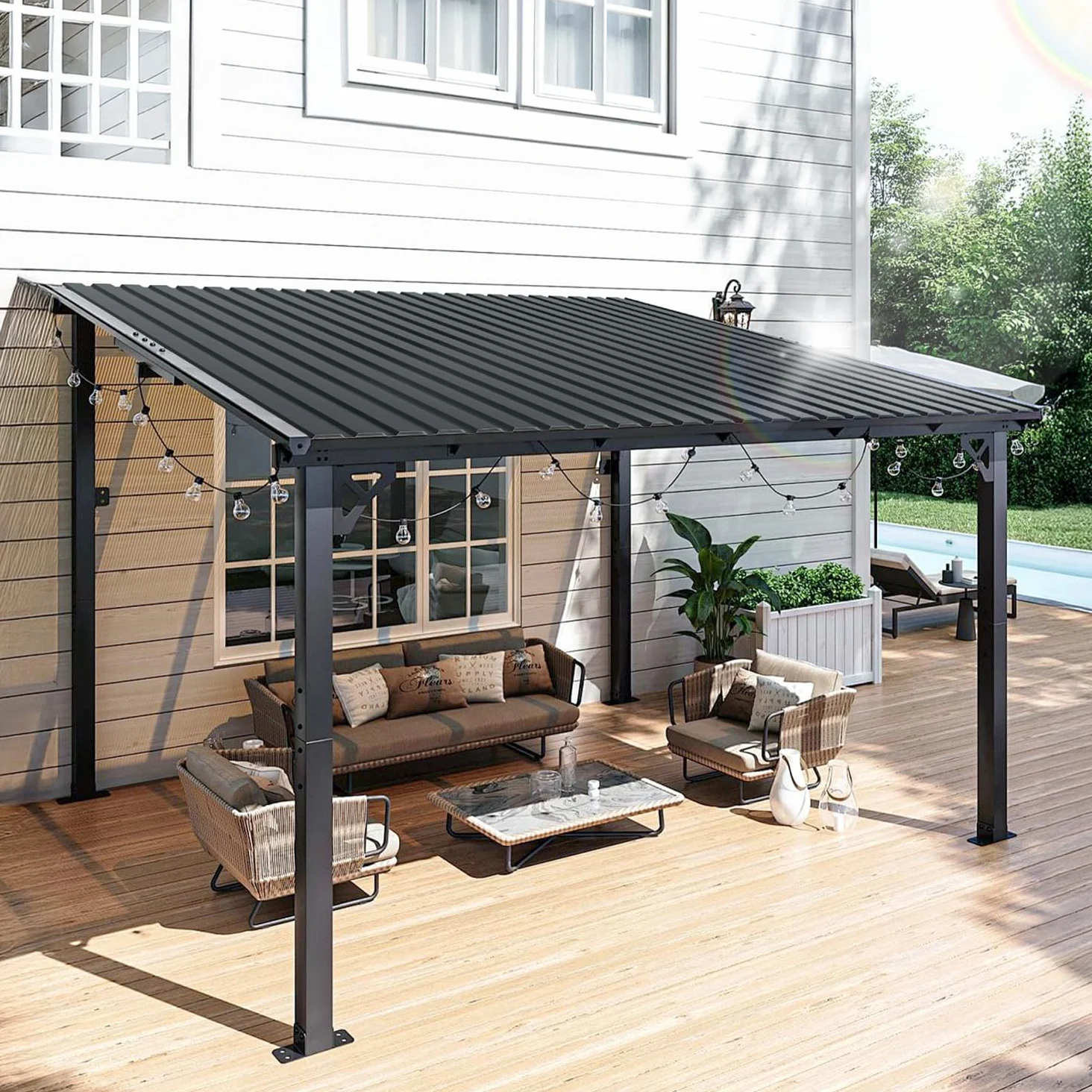 12 x blacha trapezowa, profilowana, 129 x 46 cm, zestaw antracytowych – 7 m², blacha dachowa ocynkowana 0,25 mm – płyty dachowe do domku ogrodowego, szopy, wiaty garażowej i garażu – w